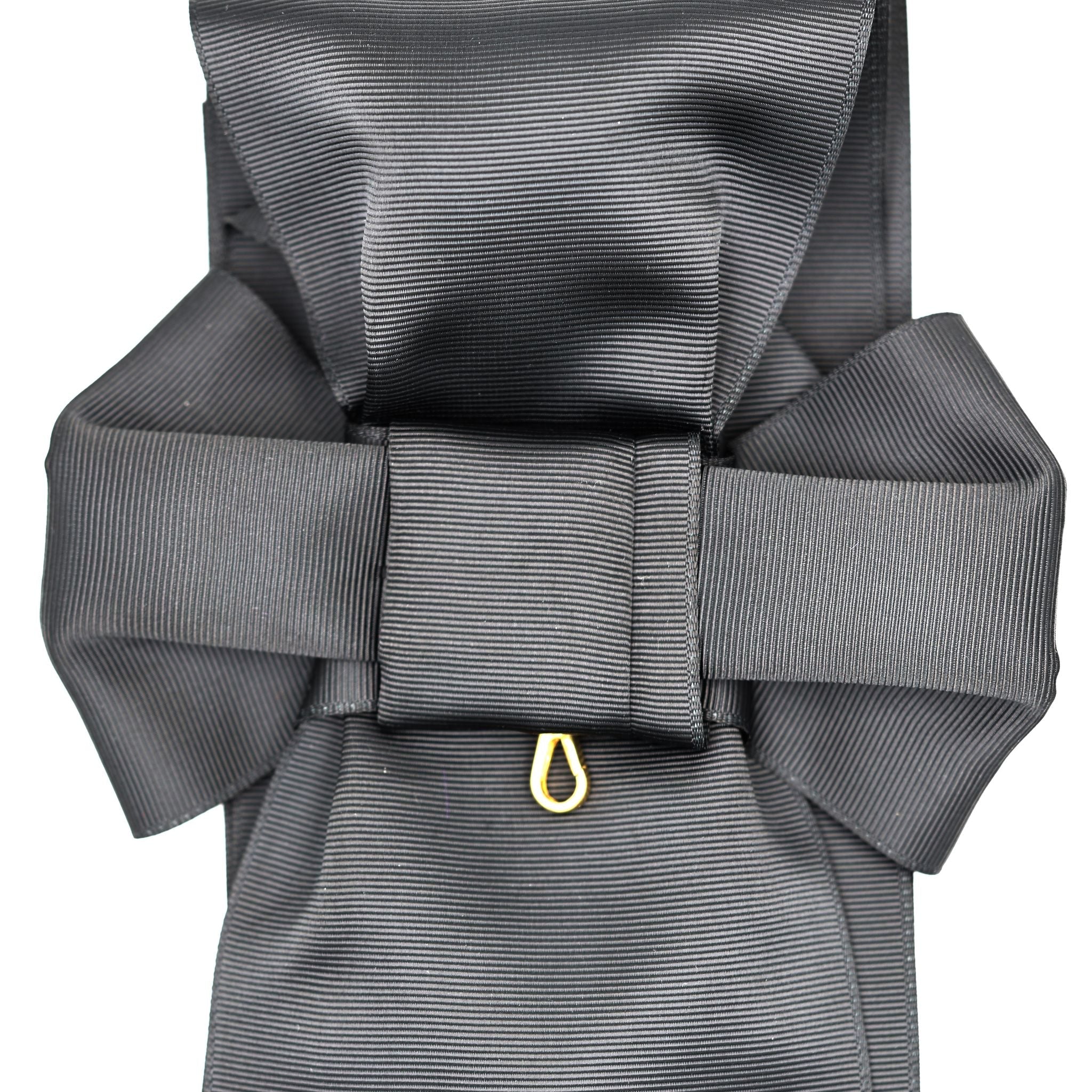 UK Order of St John Black Sash Only Ceremonial Sash Bow Style detail view 5
