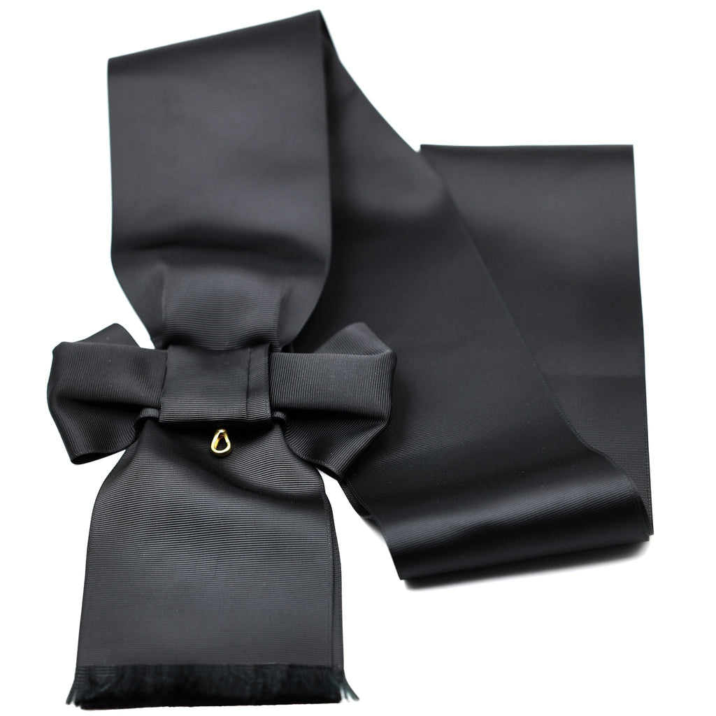 UK Order of St John Black Sash Only Ceremonial Sash Bow Style detail view 7