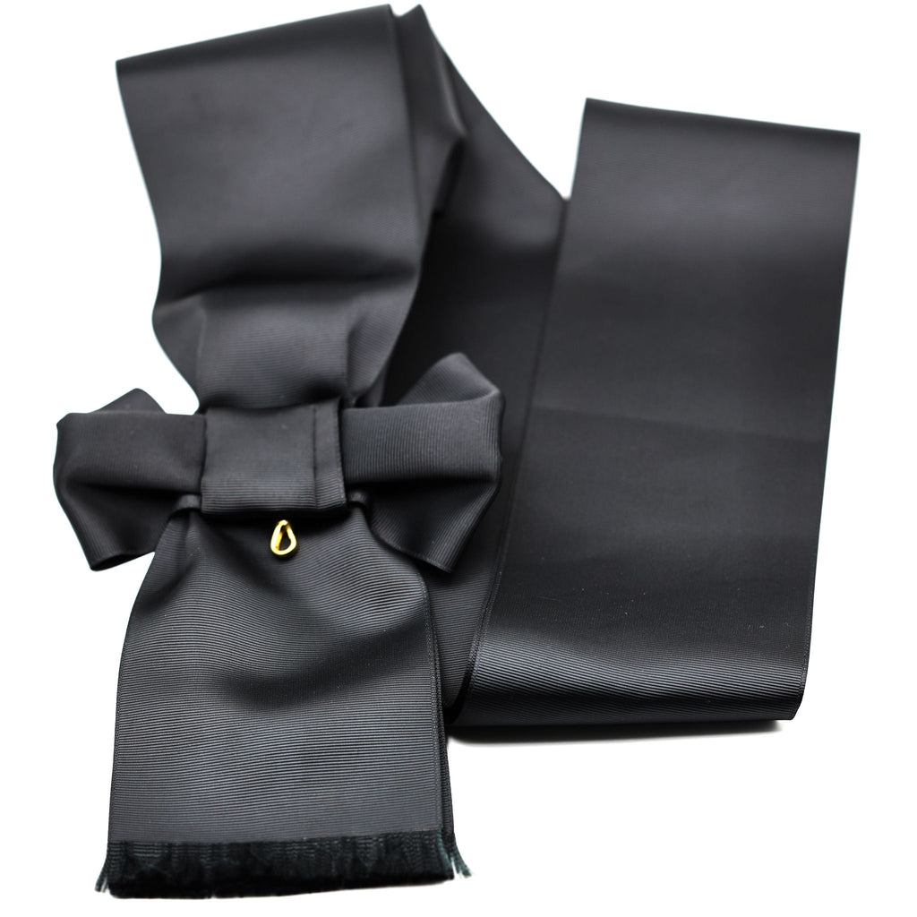 UK Order of St John Black Sash Only Ceremonial Sash Bow Style detail view 9