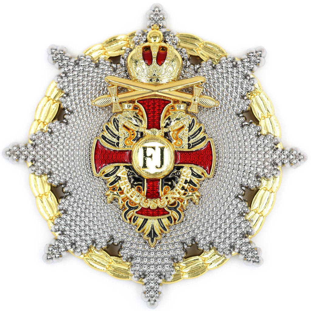 Austro Golden Cross of Merit 1849 Franz Joseph Order Medal with Swords reproduction
