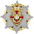 Austro Golden Cross of Merit 1849 Franz Joseph Order Medal with Swords reproduction