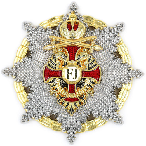 Austro Golden Cross of Merit 1849 Franz Joseph Order Medal with Swords reproduction