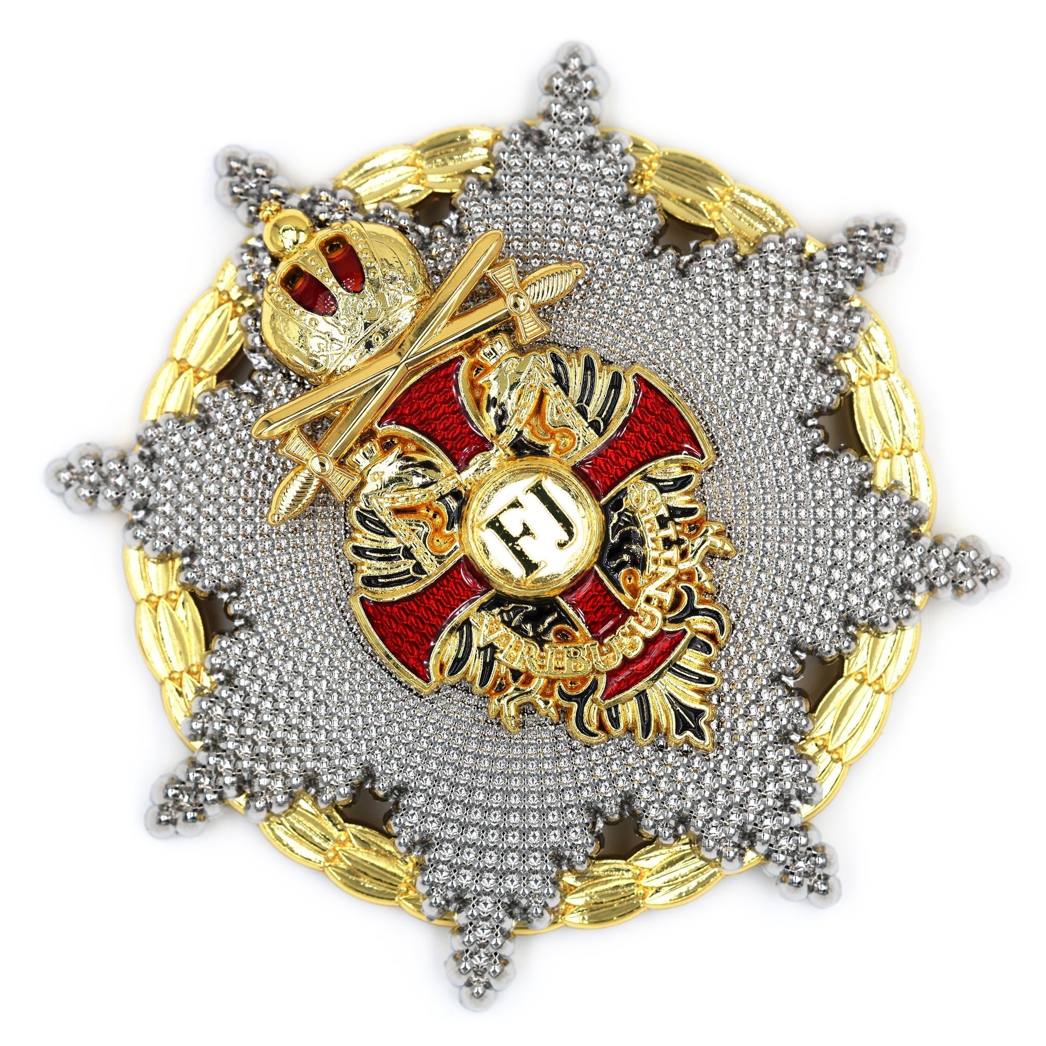 Austro Golden Cross of Merit 1849 Franz Joseph Order Medal with Swords detail view 3
