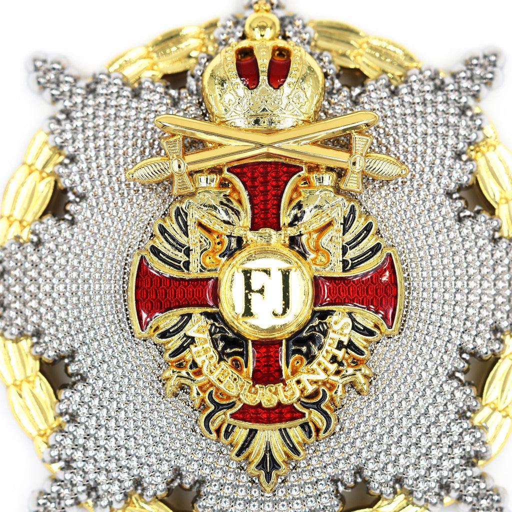 Austro Golden Cross of Merit 1849 Franz Joseph Order Medal with Swords detail view 5