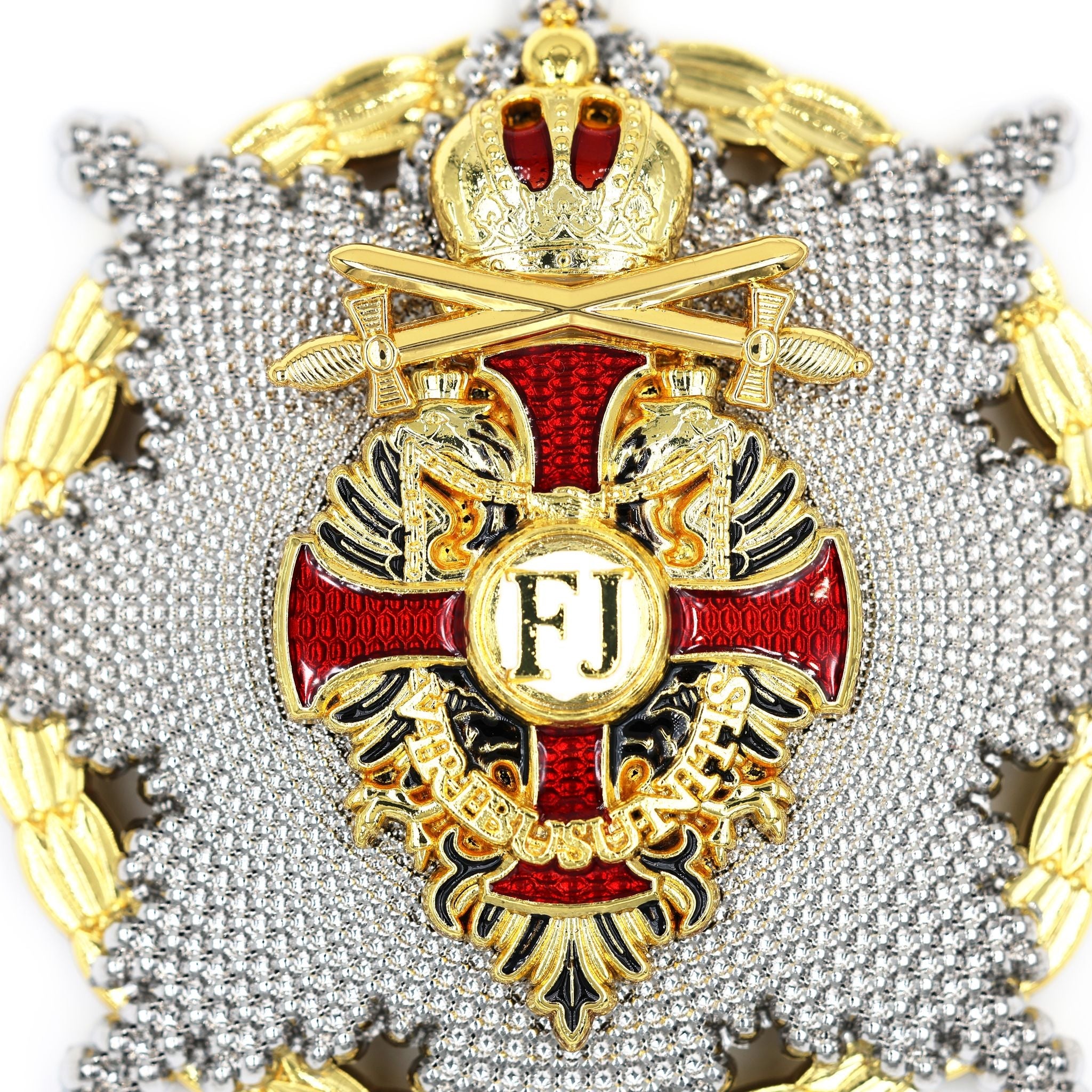Austro Golden Cross of Merit 1849 Franz Joseph Order Medal with Swords detail view 5