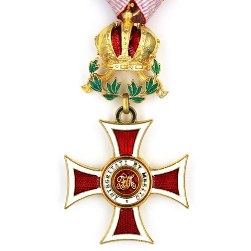Austria Imperial Order of Leopold Knight Cross with War Decoration Ribbon detail view 2