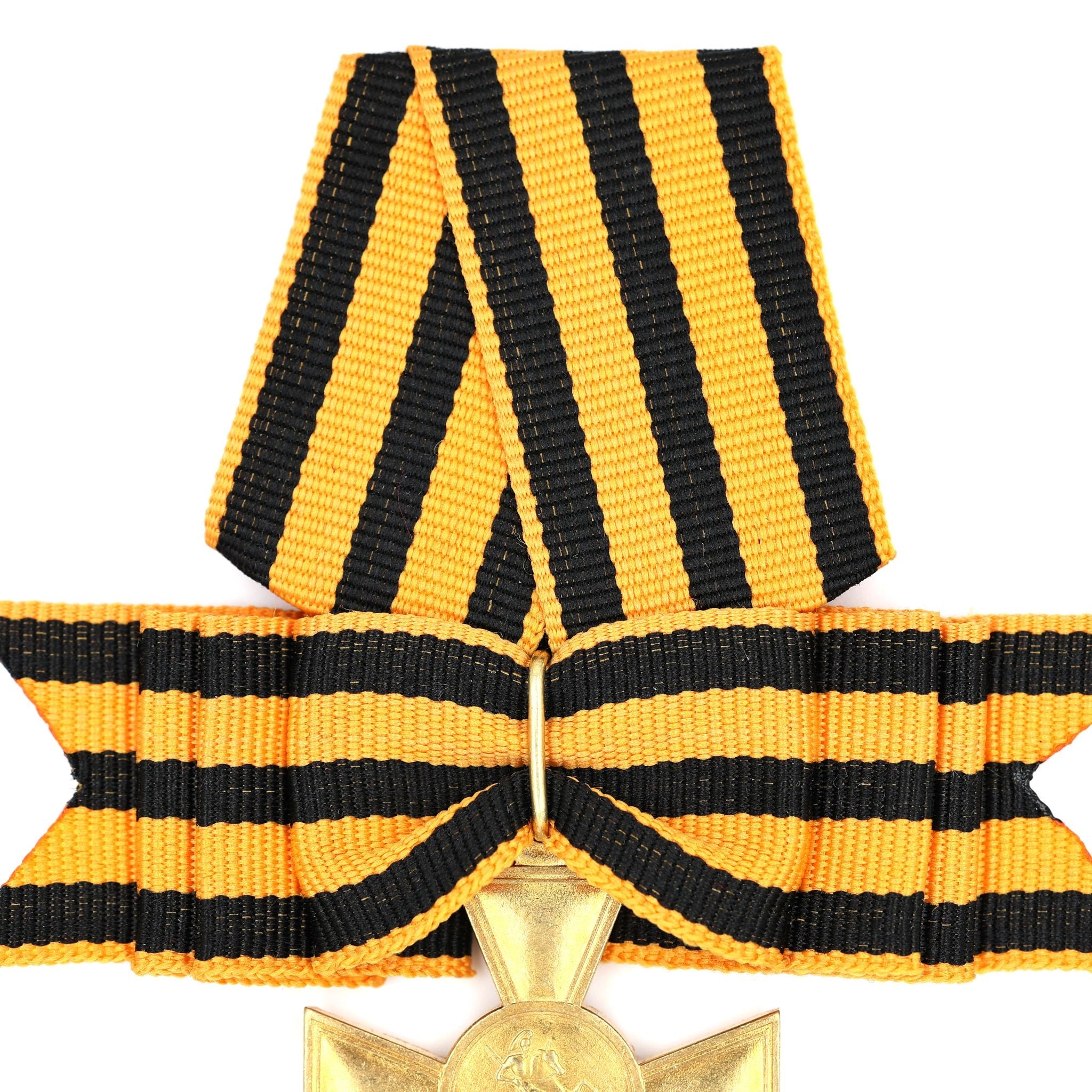 Imperial Russian St. George Cross 1st Class Nicholas II with Bow Ribbon detail view 5