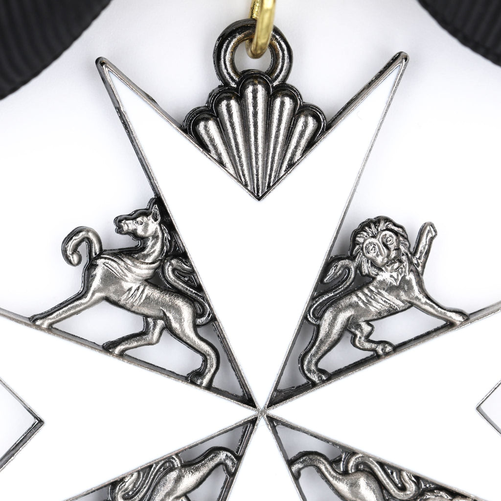 British Order of St John Lady of Grace Bow Badge White Enamel Cross detail view 6