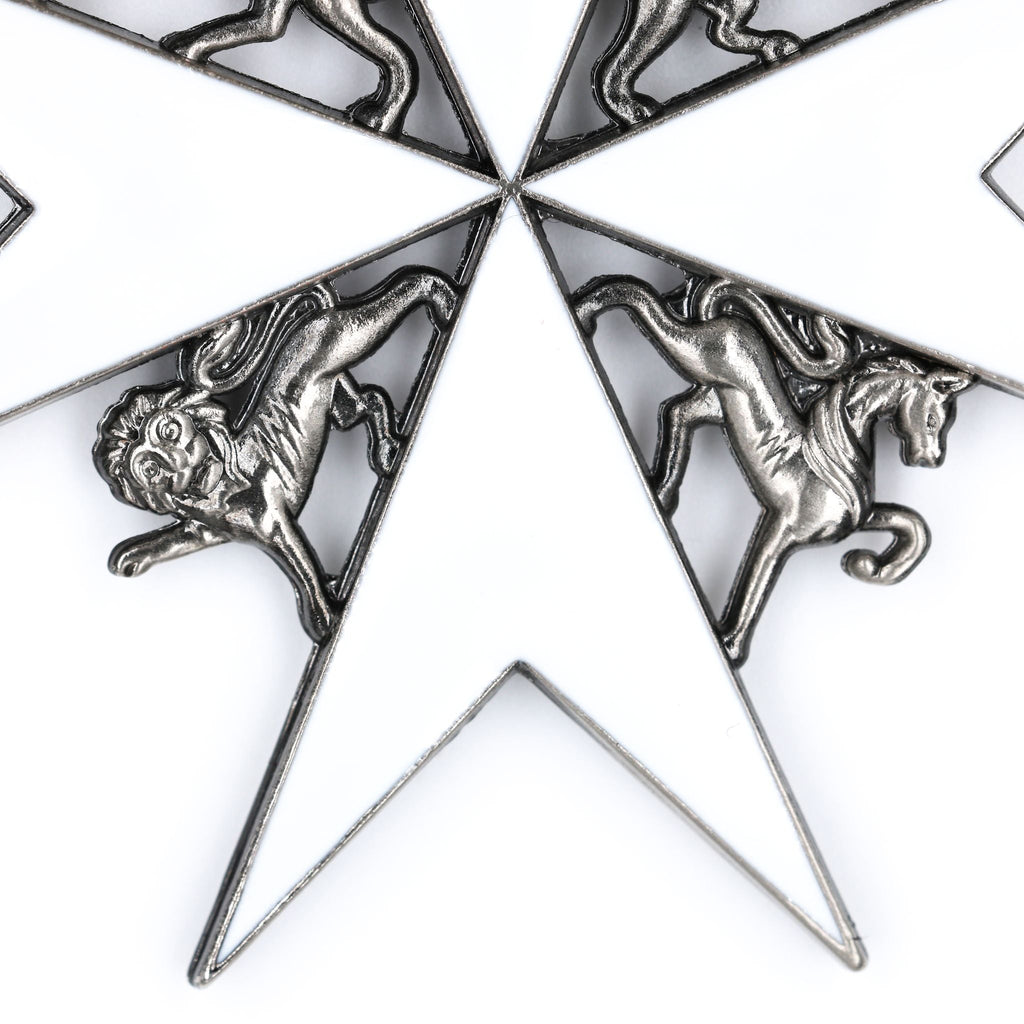 British Order of St John Lady of Grace Bow Badge White Enamel Cross detail view 7