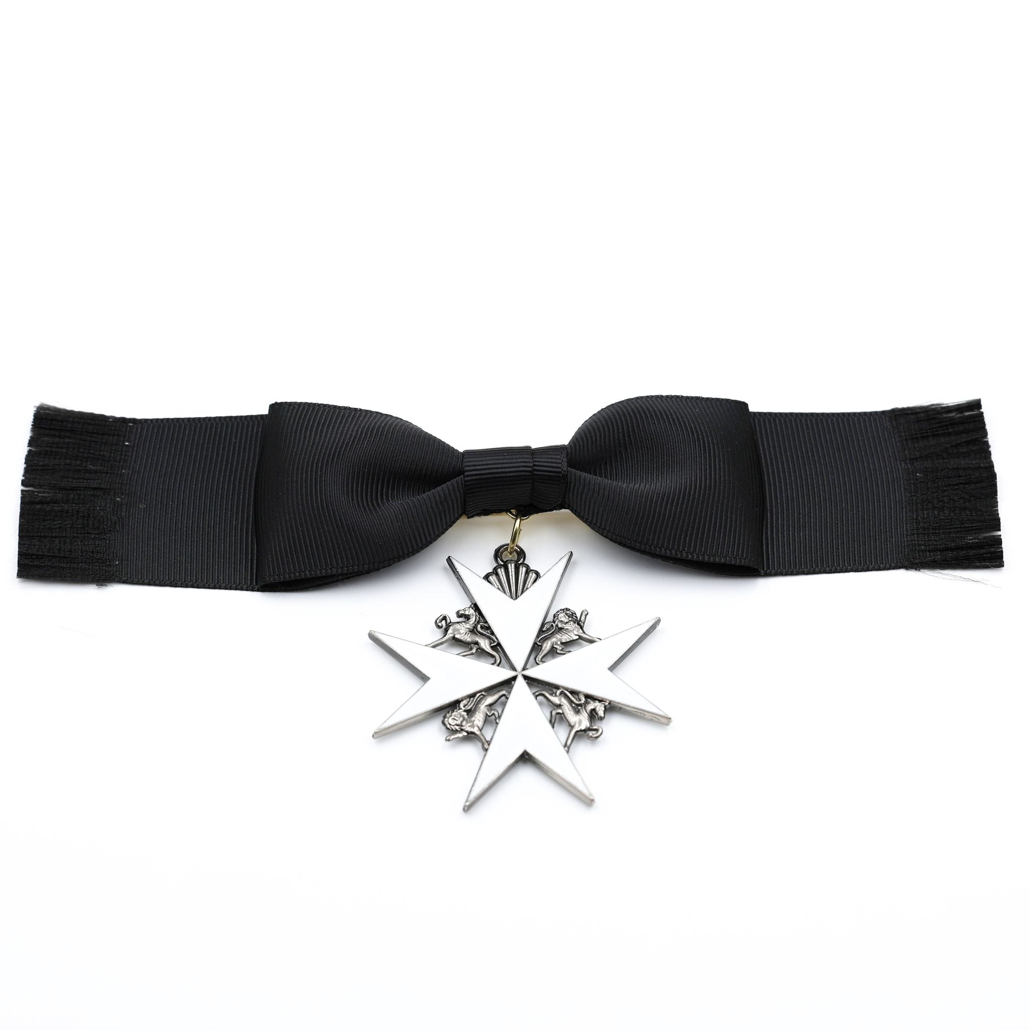 British Order of St John Lady of Grace Bow Badge White Enamel Cross detail view 8