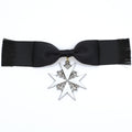 British Order of St John Lady of Grace Bow Badge White Enamel Cross replica