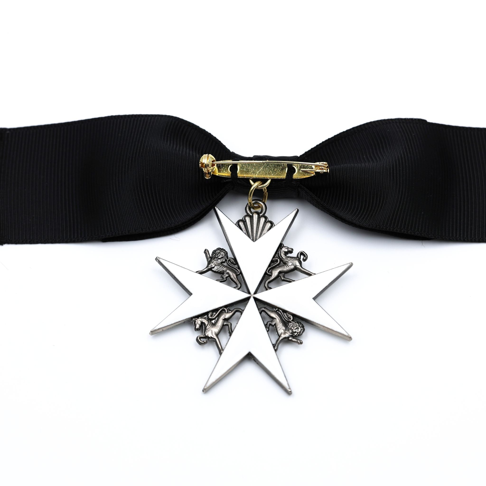 British Order of St John Lady of Grace Bow Badge White Enamel Cross detail view 16