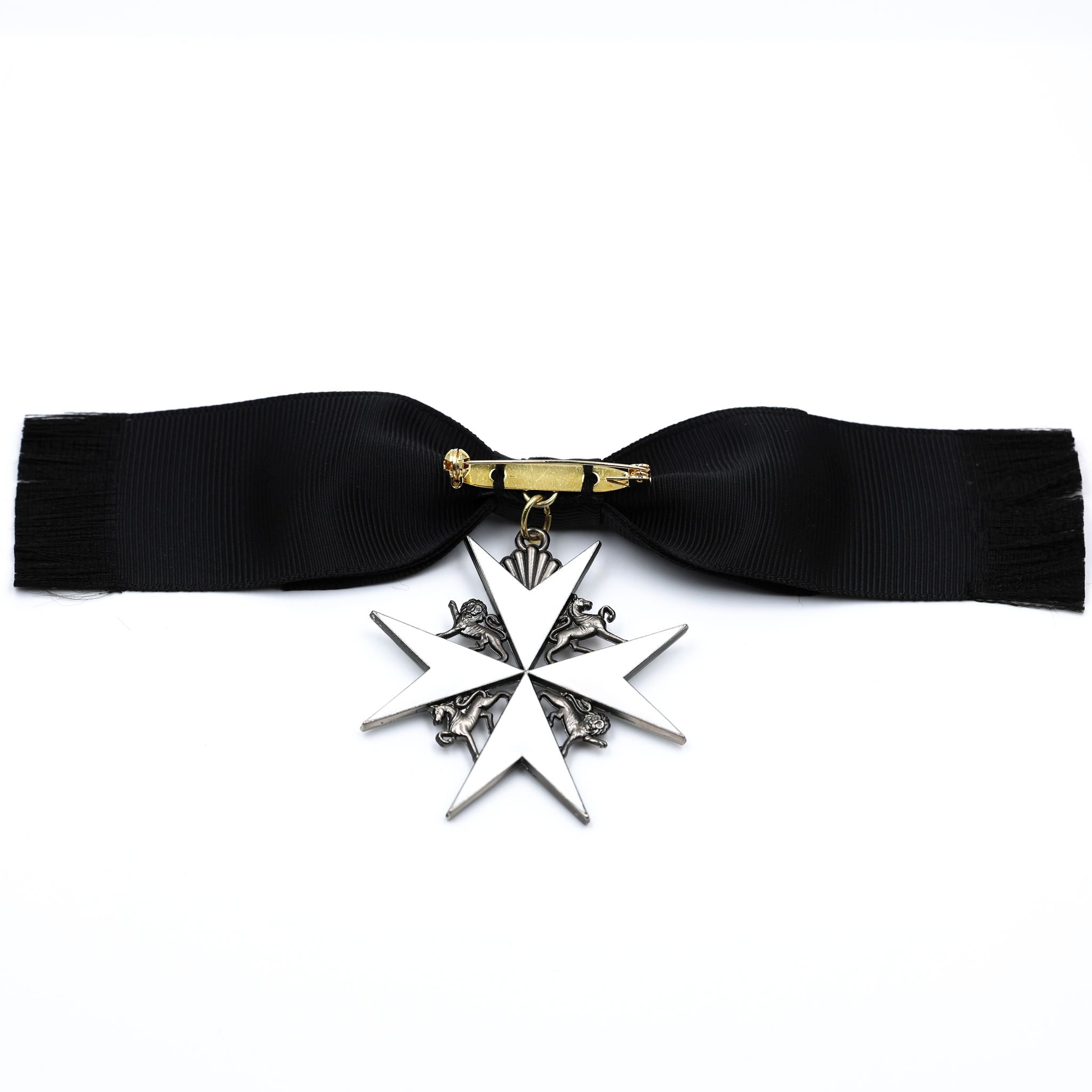 British Order of St John Lady of Grace Bow Badge White Enamel Cross detail view 17