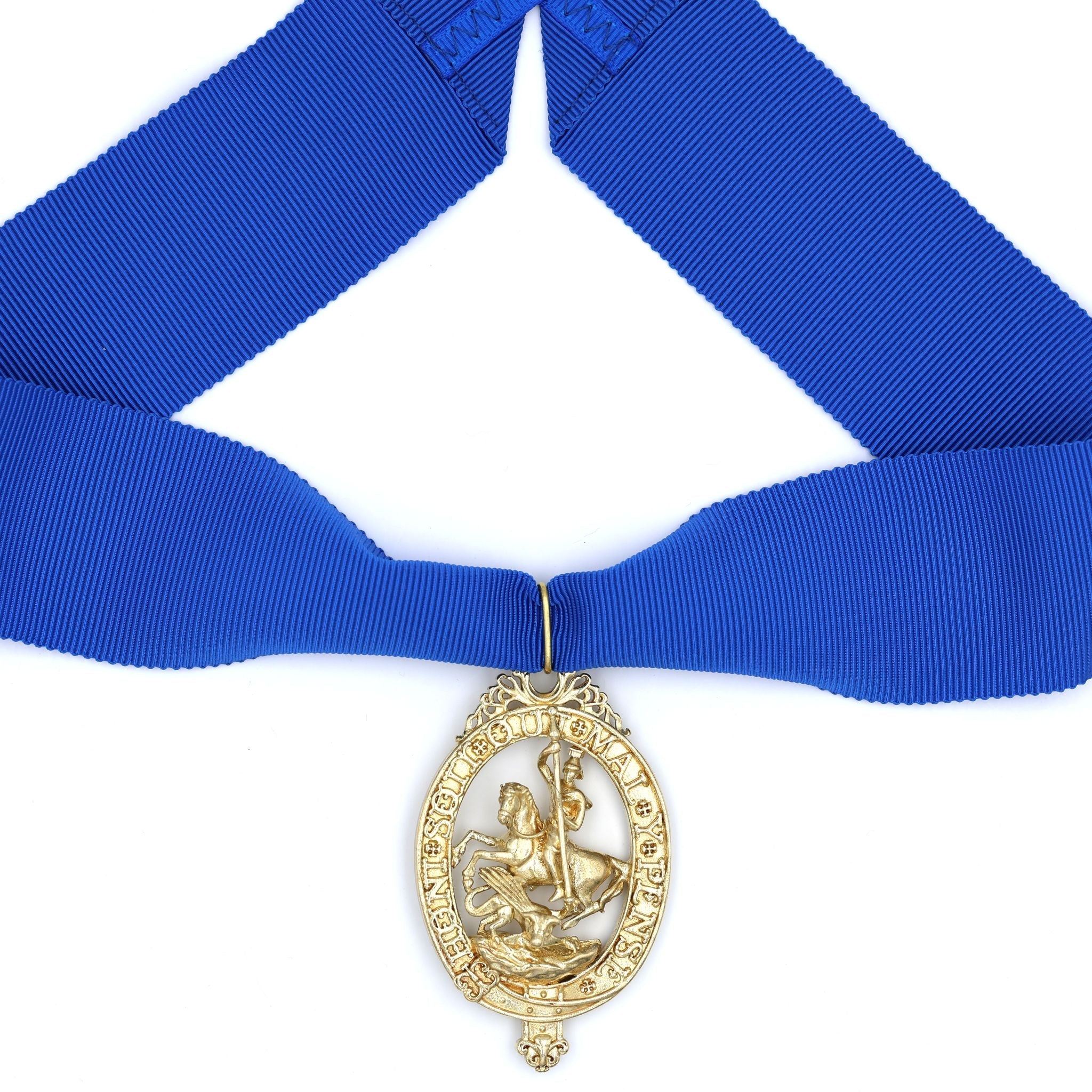 British Order of the Garter “Lesser George” St George Neck Badge Ribbon detail view 4