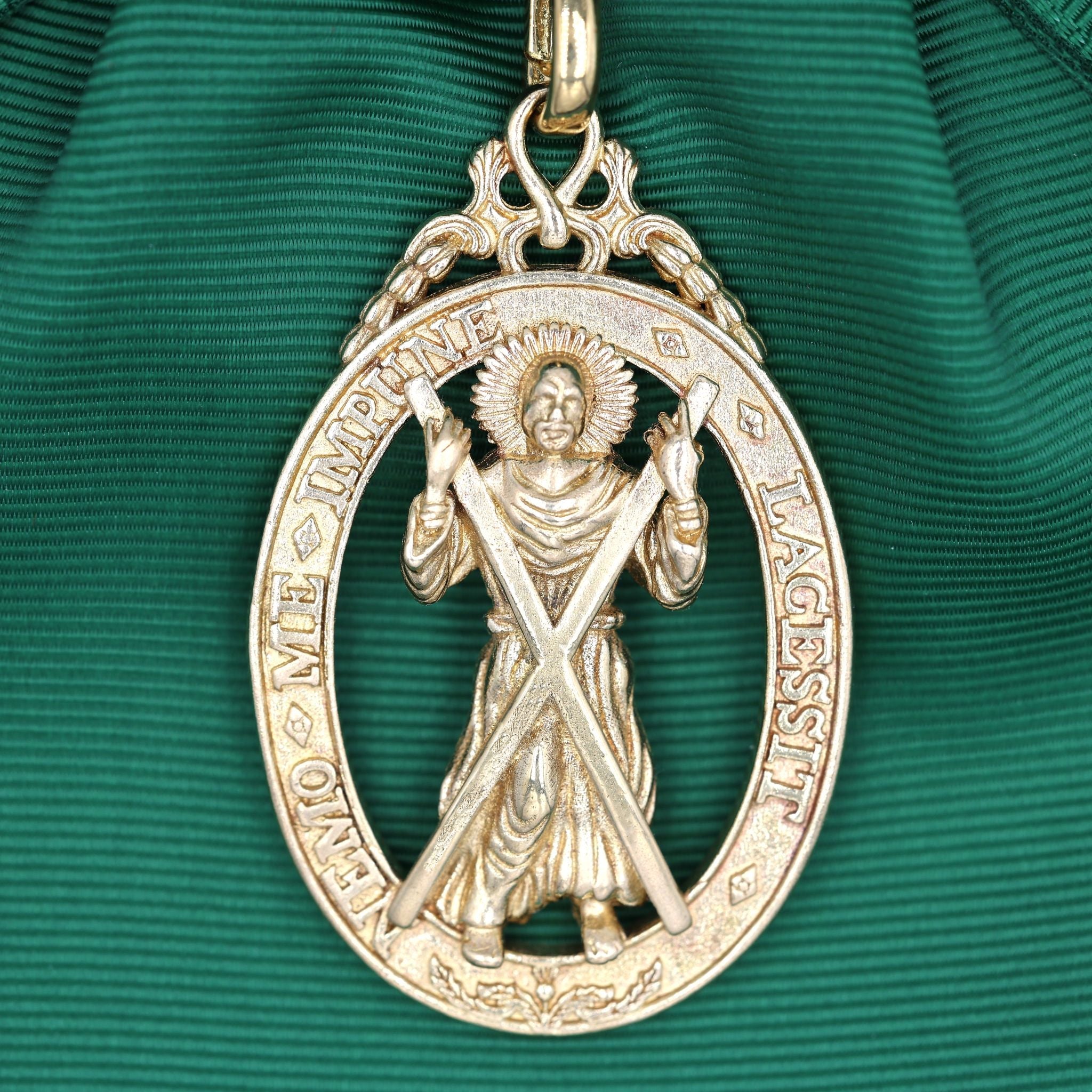 Order of the Thistle Sash & Badge – Saint Andrew Badge in Brass – Full-Size detail view 3