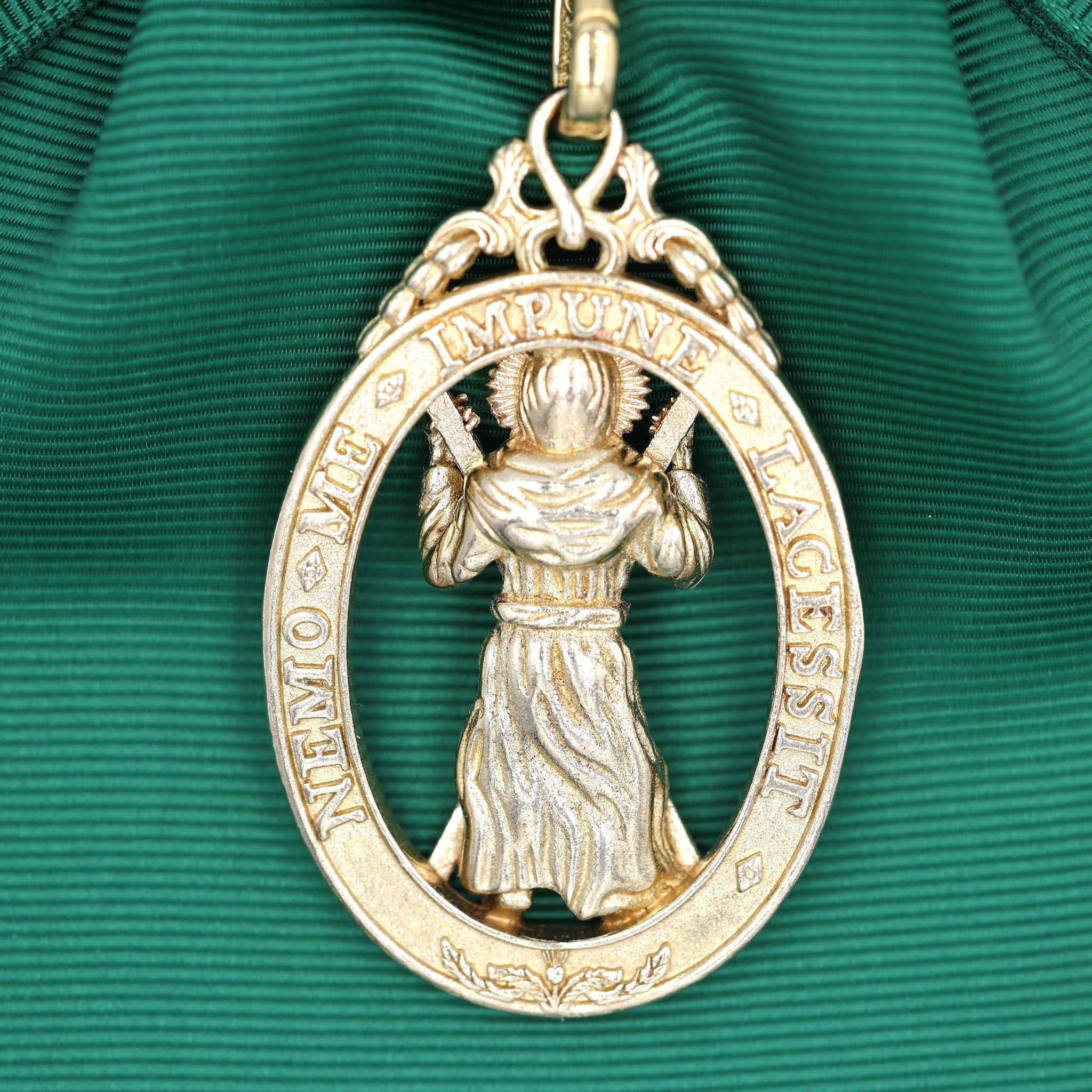 Order of the Thistle Sash & Badge – Saint Andrew Badge in Brass – Full-Size detail view 7