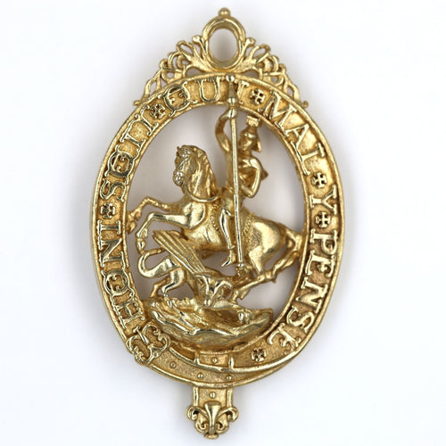 British Order of the Garter Lesser George Pendant Brass UK Badge reproduction