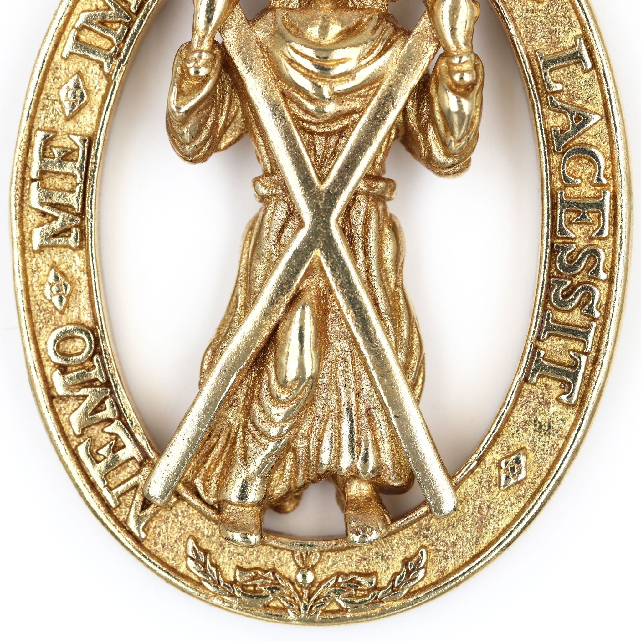 British Order of the Thistle Saint Andrew Pendant Brass Badge detail view 10