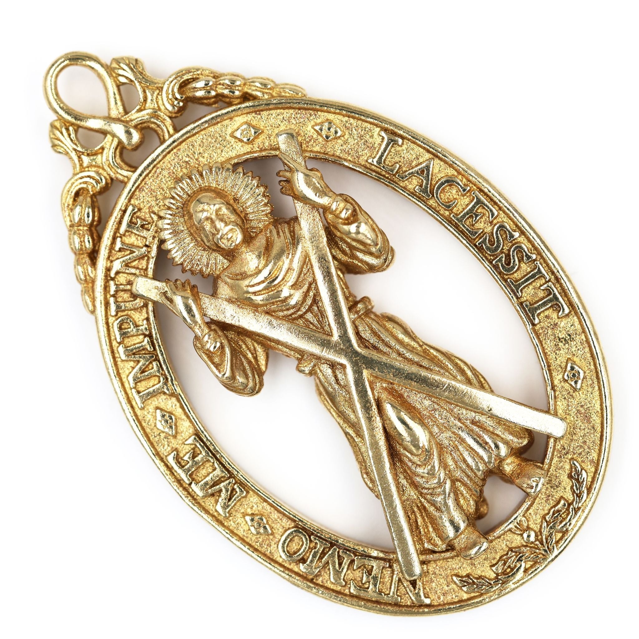 British Order of the Thistle Saint Andrew Pendant Brass Badge detail view 5