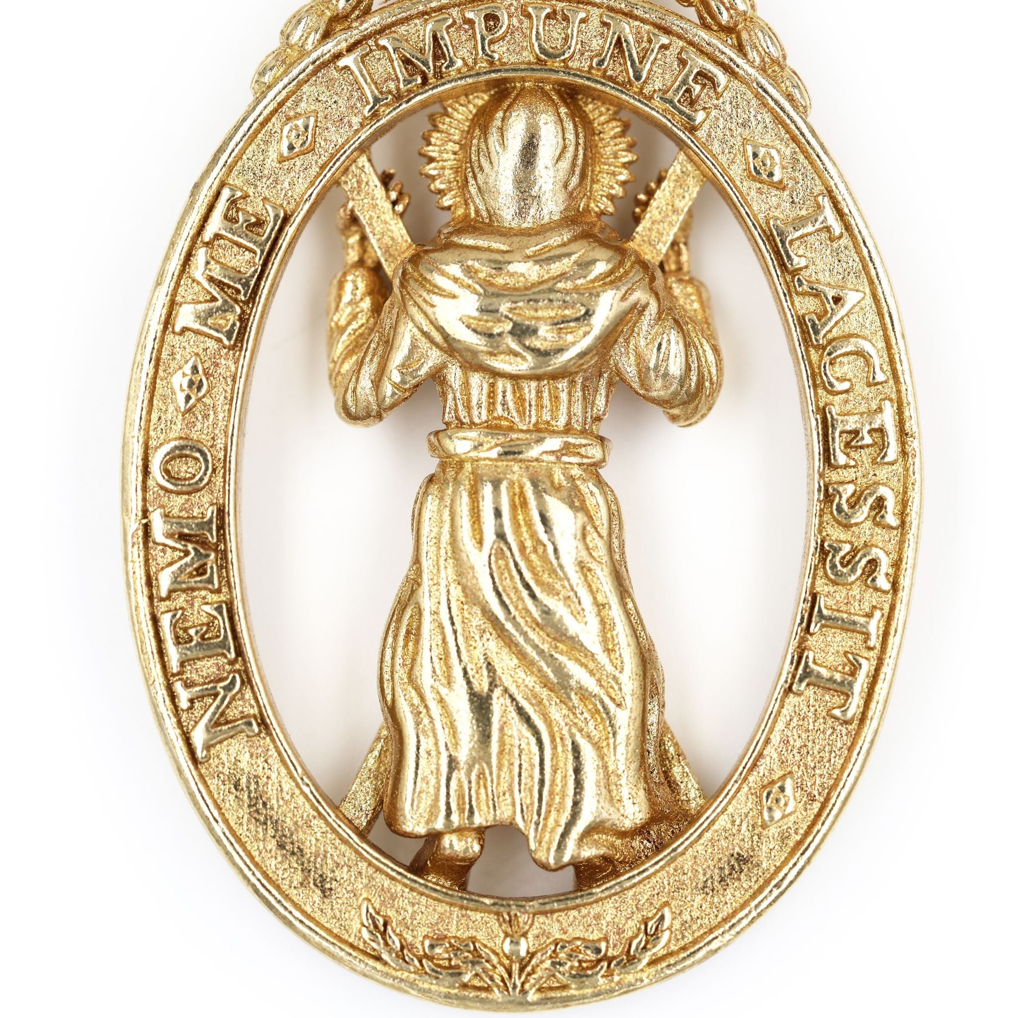 British Order of the Thistle Saint Andrew Pendant Brass Badge detail view 4