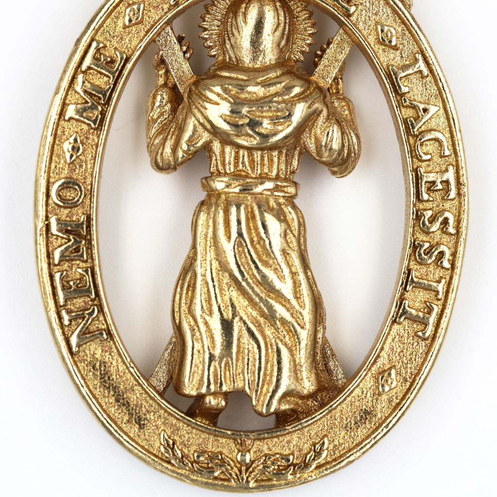 British Order of the Thistle Saint Andrew Pendant Brass Badge detail view 12