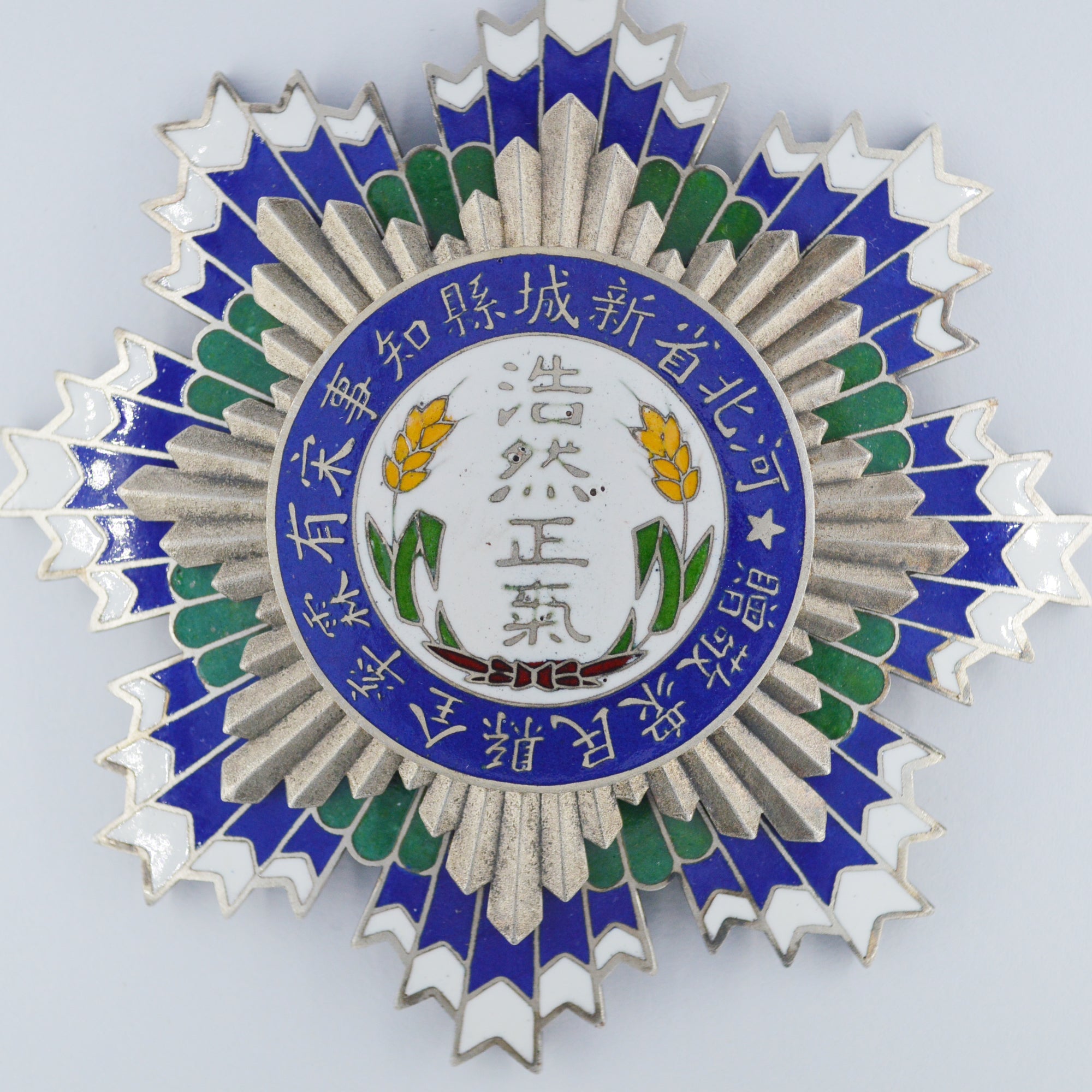 Chinese order China Incident Commemorative Medal ca. 1937 WWII Japanese Japan detail view 8