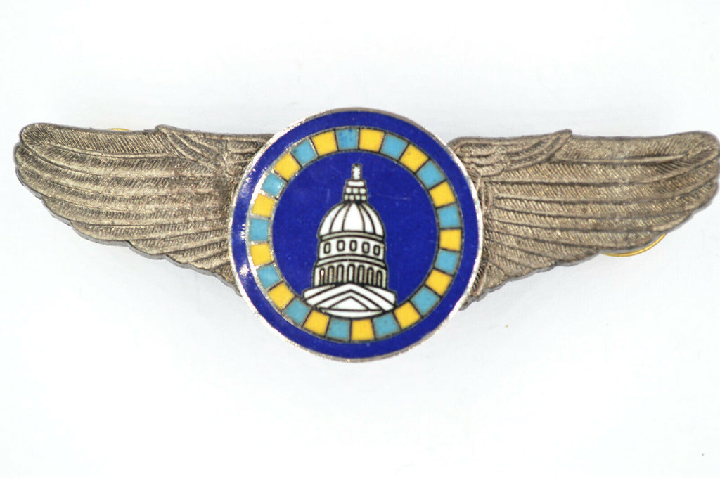 WWII WWII U.S. U.S. Air Force White House Wings Badge Pin Medal Enamel detail view 2