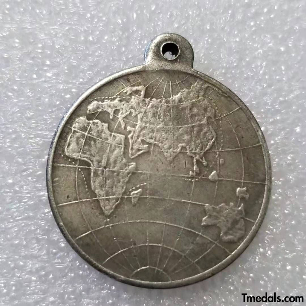 Imperial Russian medal "For The World Tour IN 1904-1905" A20 detail view 2