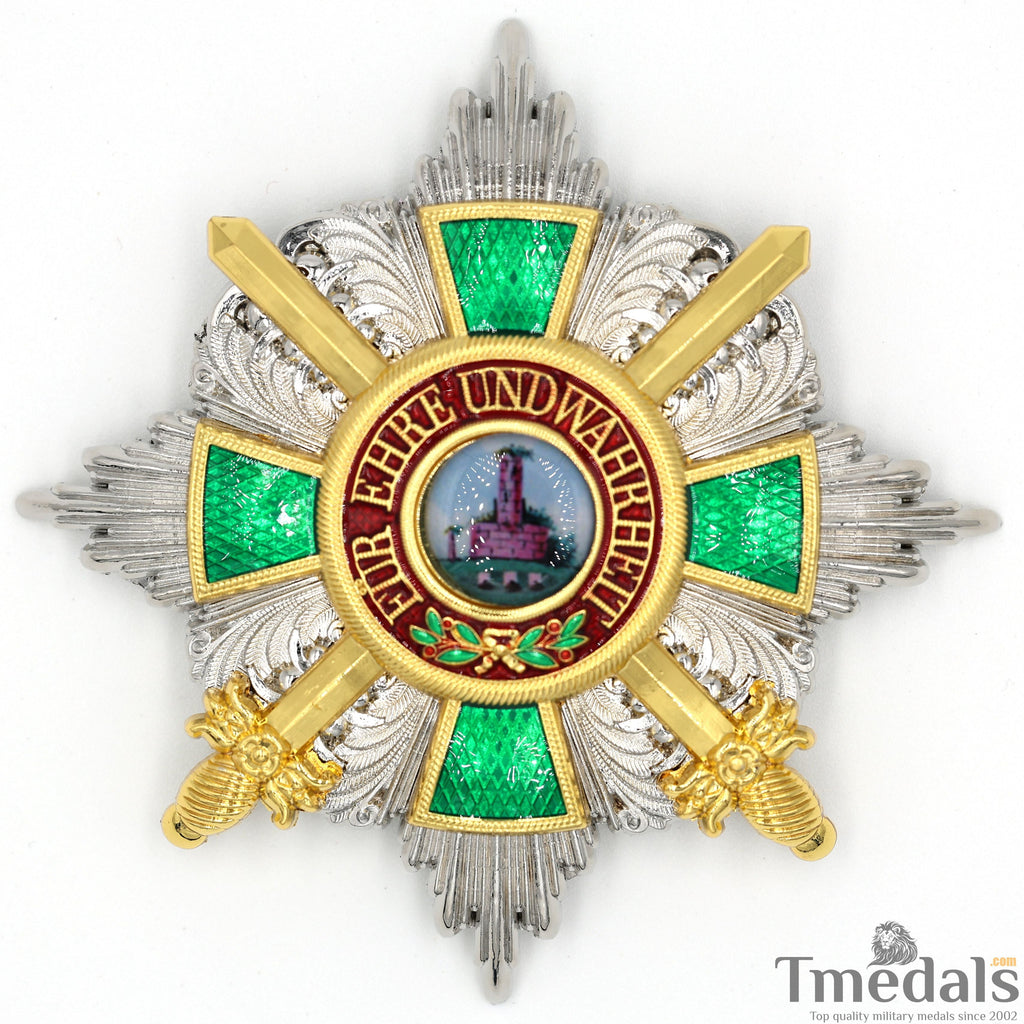 German Order of the Zähringer Lion – Commander Breast Star with Swords detail view 3