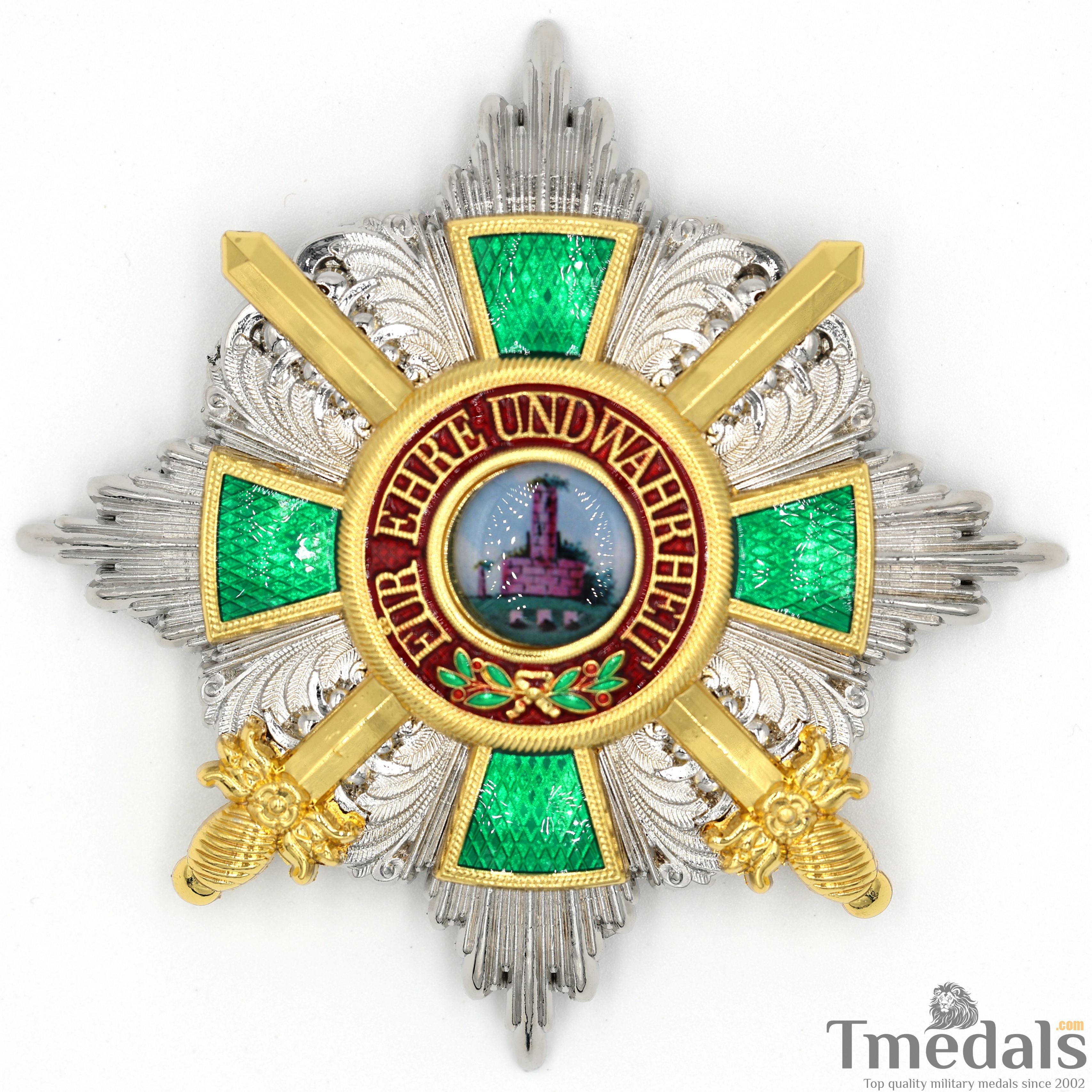 German Order of the Zähringer Lion – Commander Breast Star with Swords detail view 3