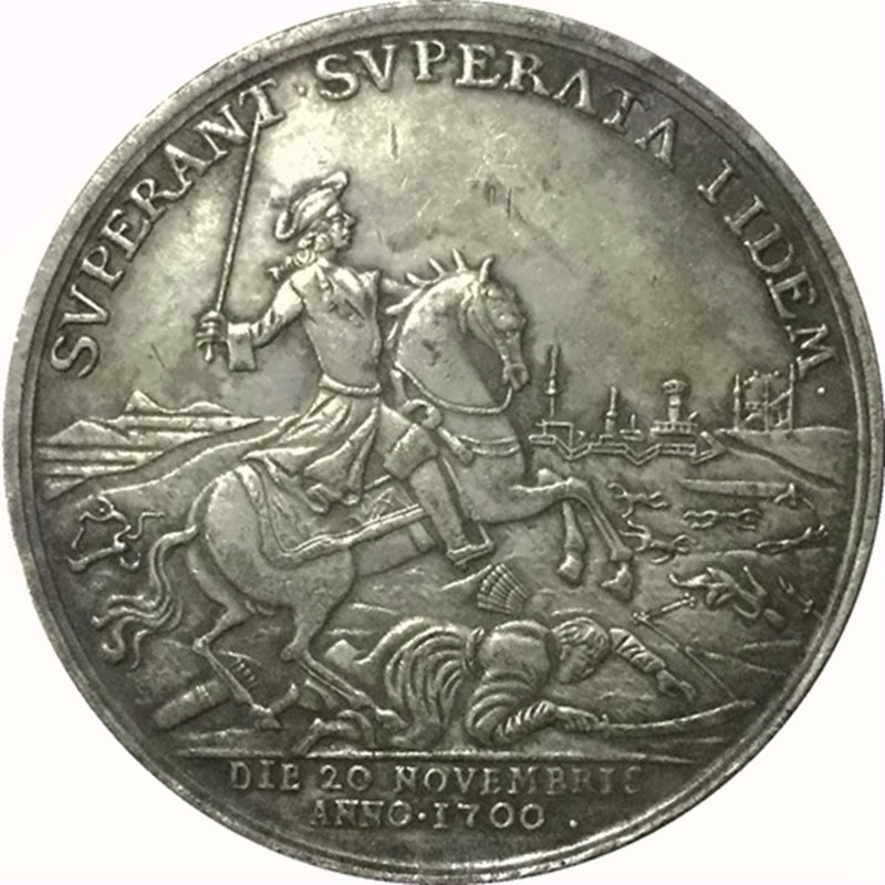 Imperial Russian Medal – Battle of Narva, November 19 – 20, 1700 – B10 detail view 2