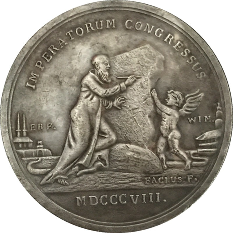 Russia Medacommemorating the meeting Napoleon and Tsar Alexander I in Erfurt B17 detail view 2
