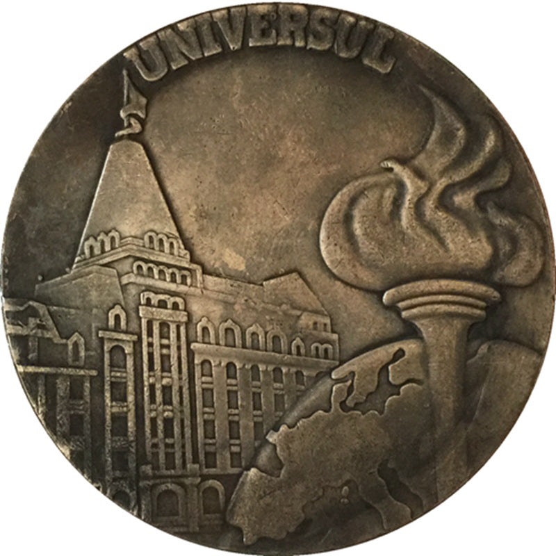 Romania – King Carol II Medal 1884 – 1933 Universul Newspaper 50th Anniversary B21 detail view 2