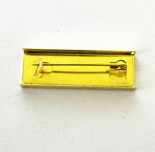 10× Brass Medal Mount Bars for Full-Size Medals – Fits 35 – 38 mm Ribbons – 10 Pieces detail view 2