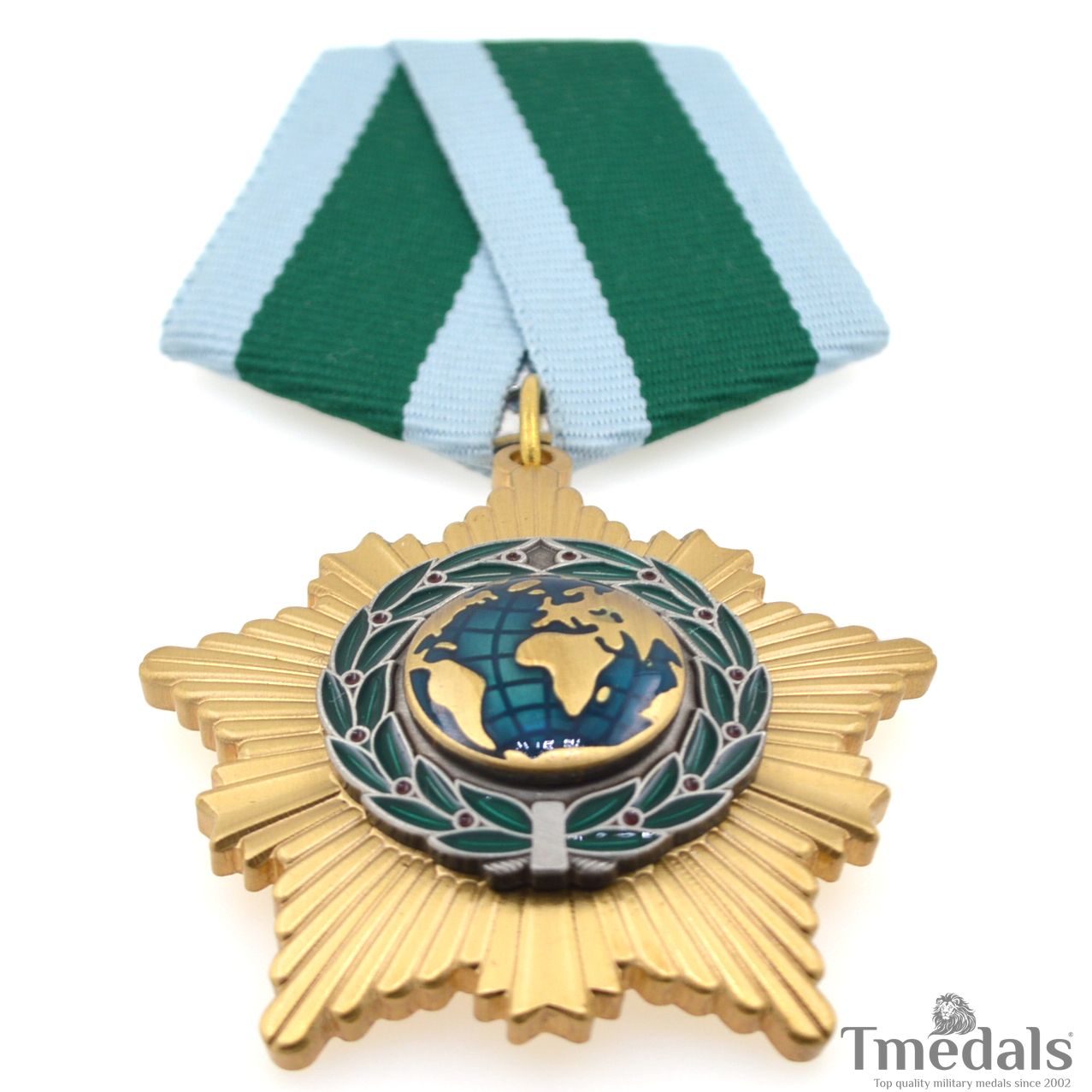 Russia – Order of Friendship Medal Badge – Brass detail view 2