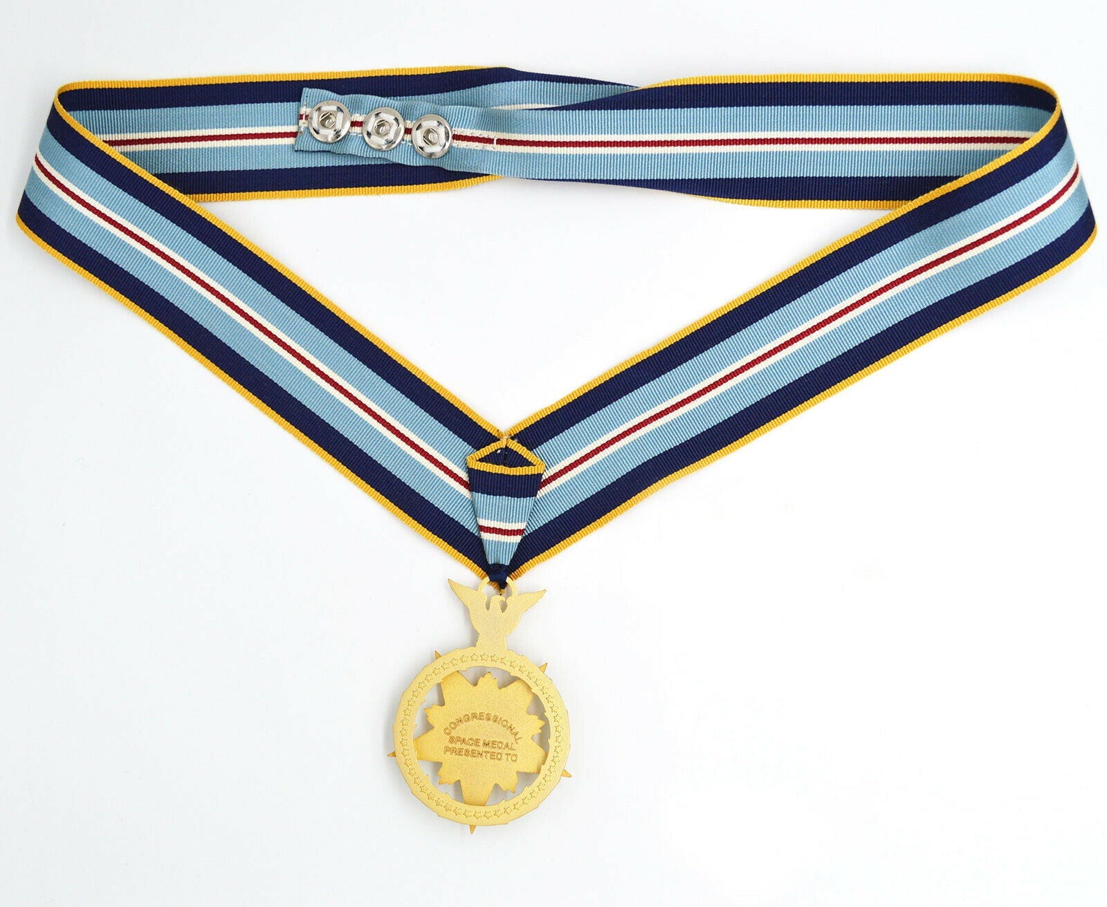 Cased U.S. Space MOH Space Medal of Honor MOH Neckribbon Version WWII Badge Order detail view 2