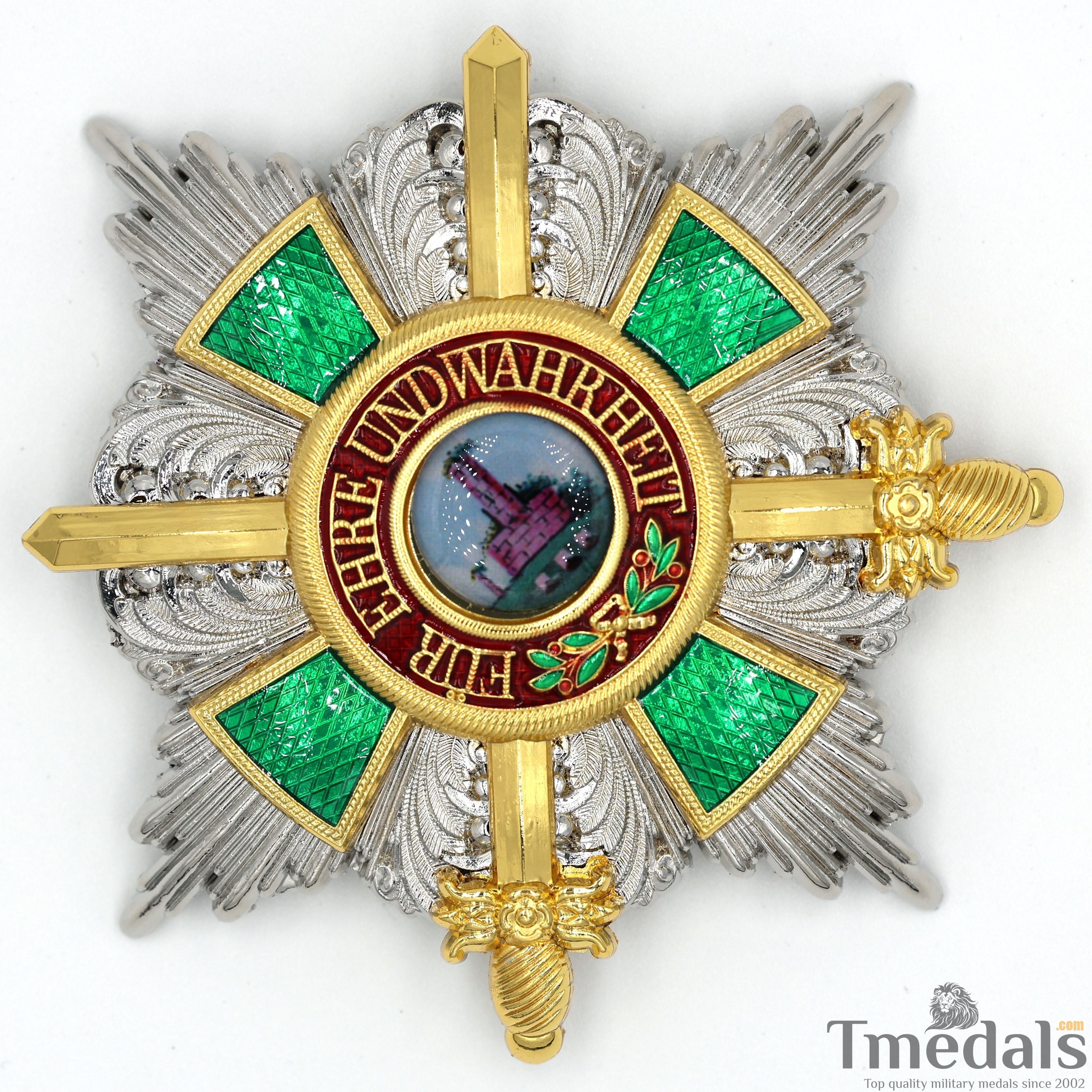 German Order of the Zähringer Lion – Commander Breast Star with Swords detail view 4