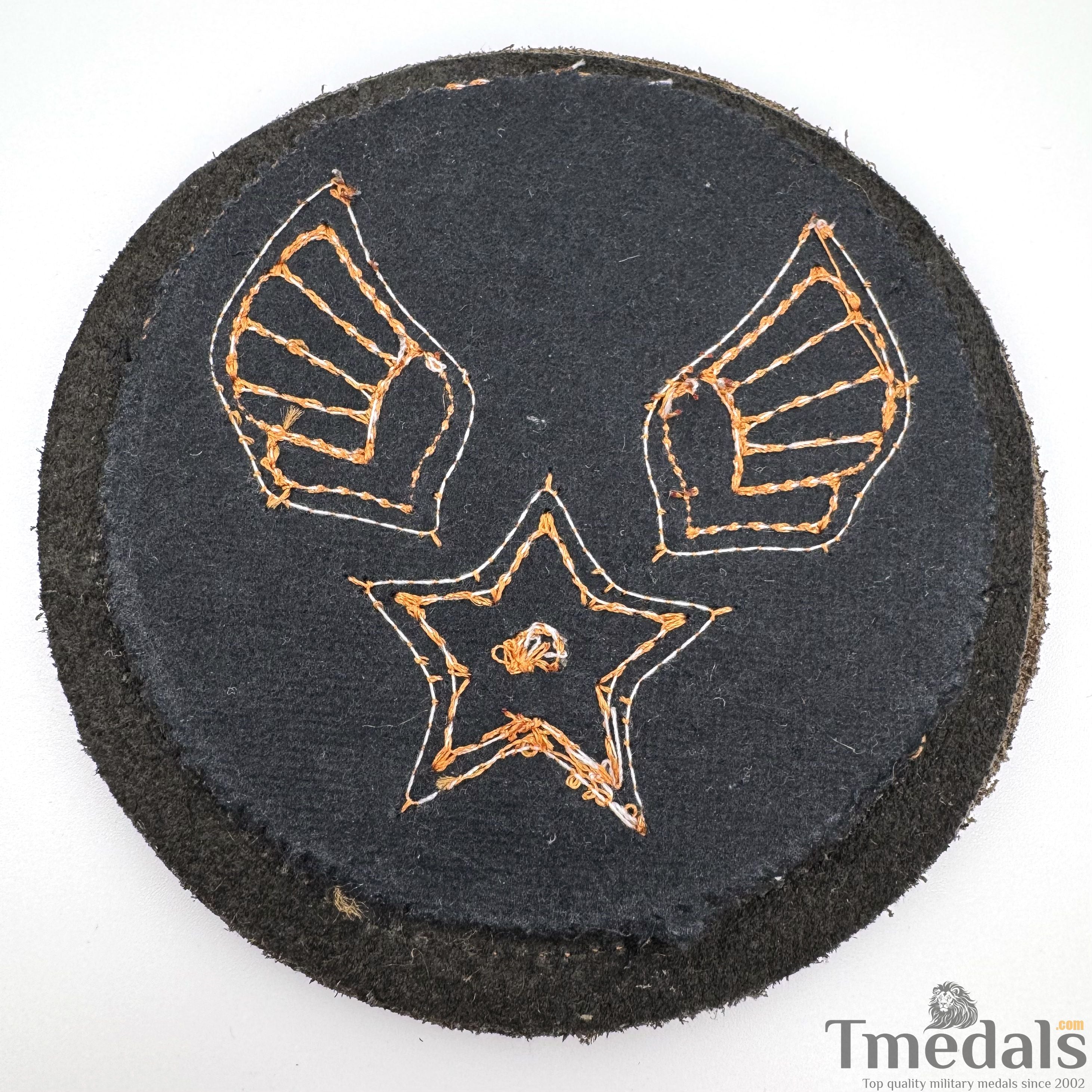 U.S. Army Air Force WWII Bullion USAF Air Corps Squadron Shoulder Uniform Patch detail view 2