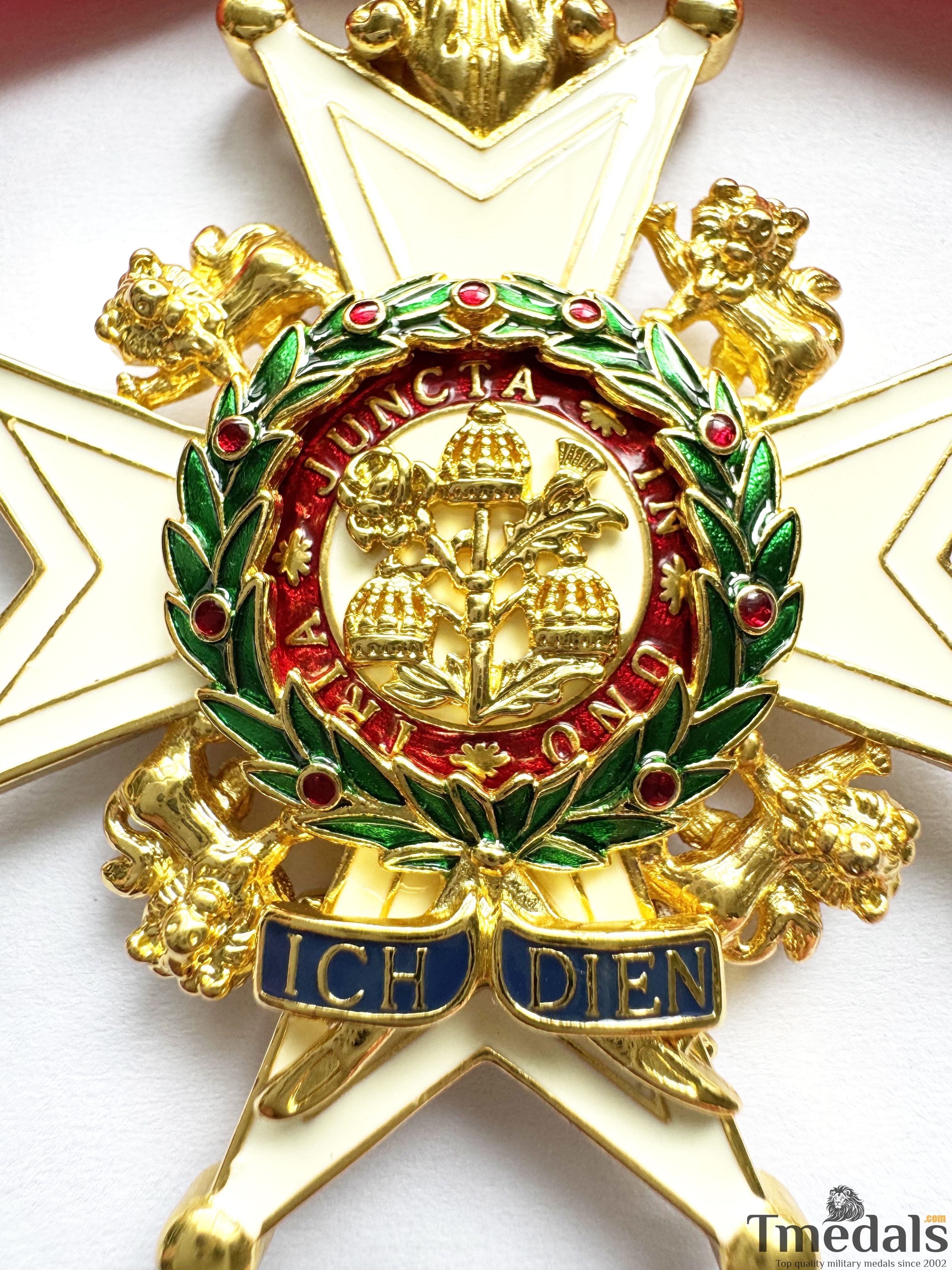 UK Order of the Bath Knight Commander Class Great Britain Medal neck ribbon detail view 4