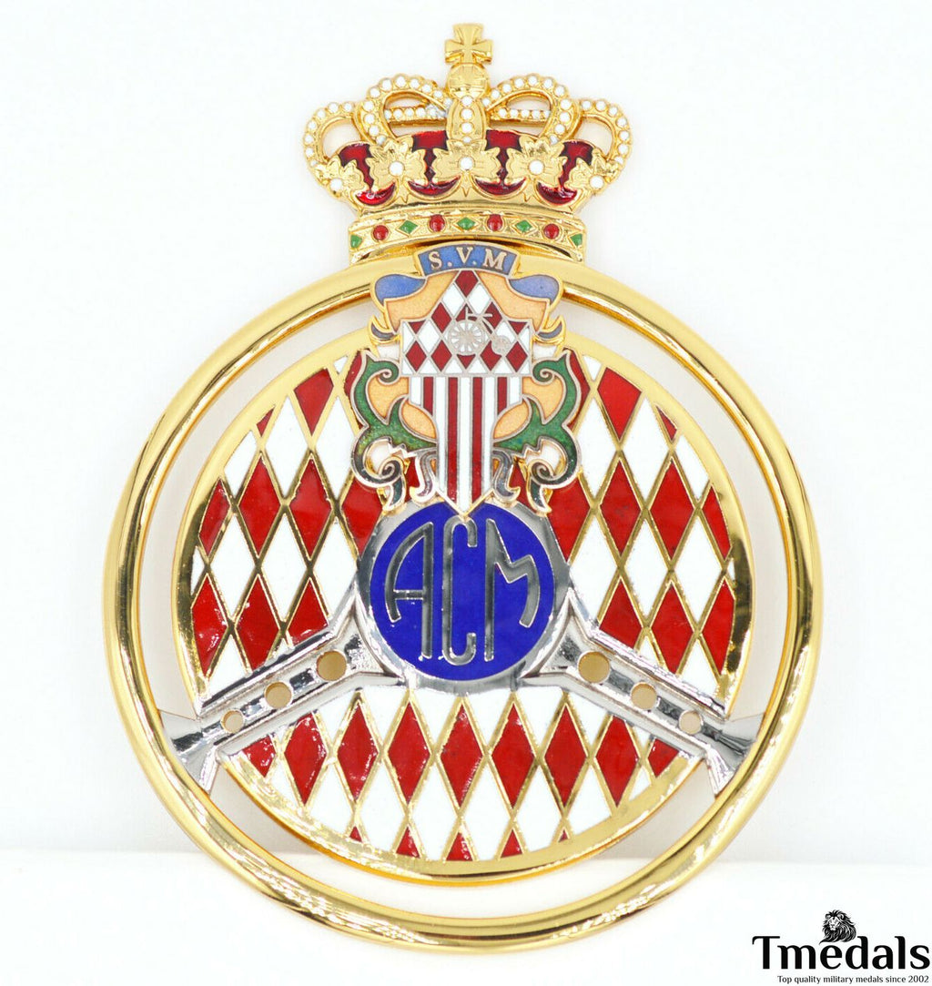 Automobile Club de Monaco (ACM) Gold Grille Badge – Original 2011 Issue original item