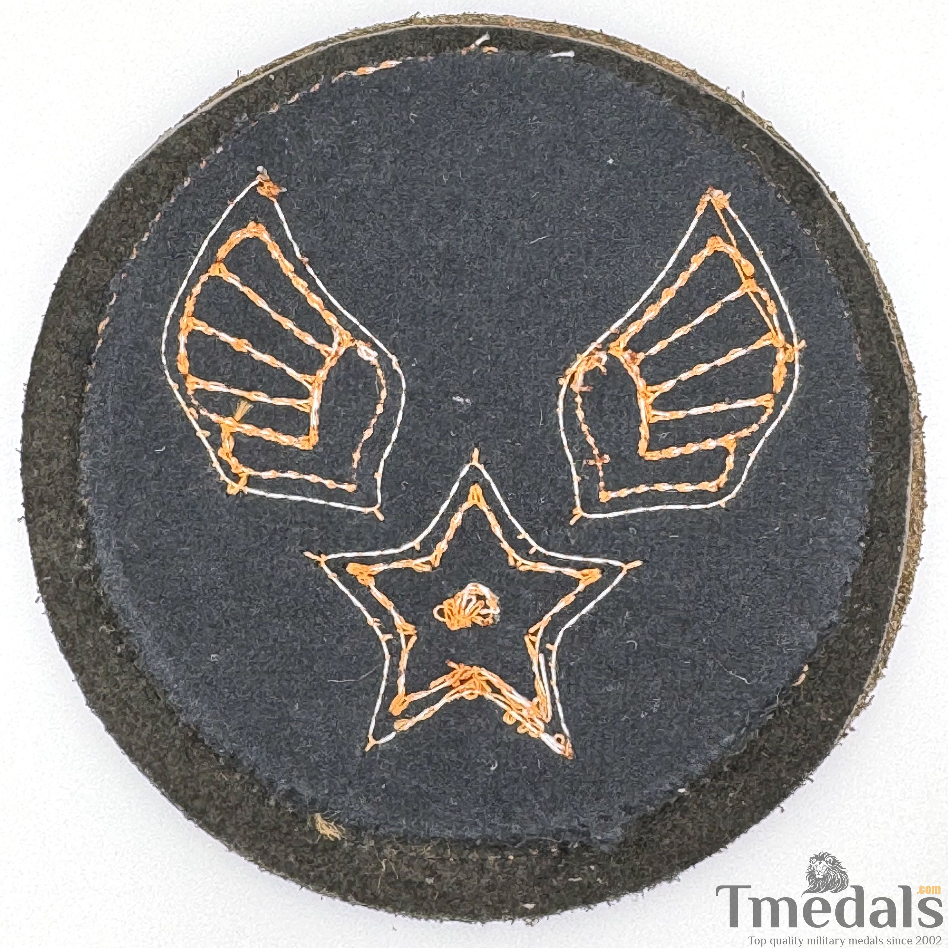 U.S. Army Air Force WWII Bullion USAF Air Corps Squadron Shoulder Uniform Patch detail view 5