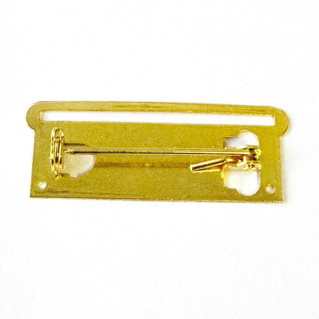 10× Medal Ribbon Mounting Bars Brooch Pin Fixing 1 Space, for 35-38 mm Ribbon Gold detail view 4