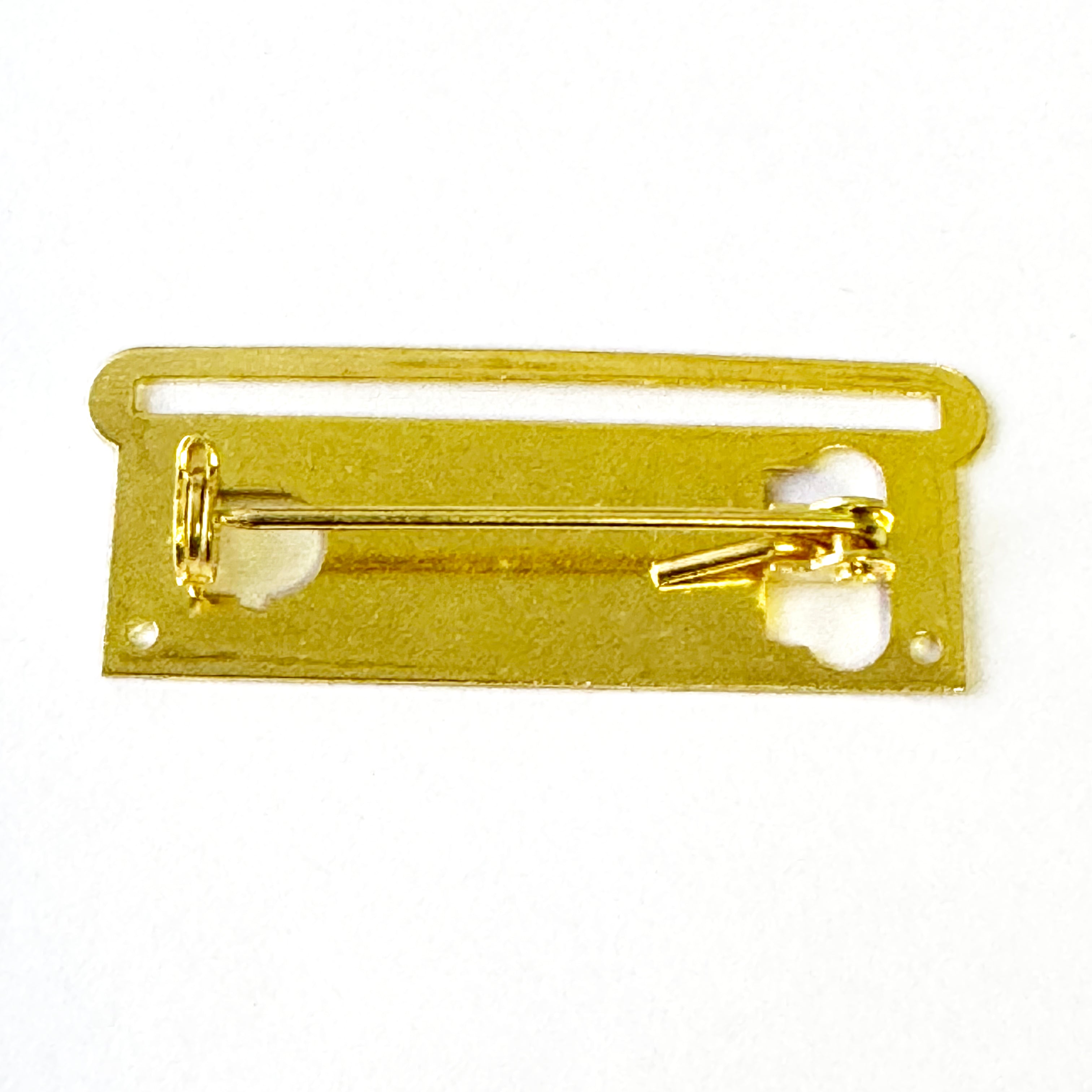 10× Medal Ribbon Mounting Bars Brooch Pin Fixing 1 Space, for 35-38 mm Ribbon Gold detail view 4