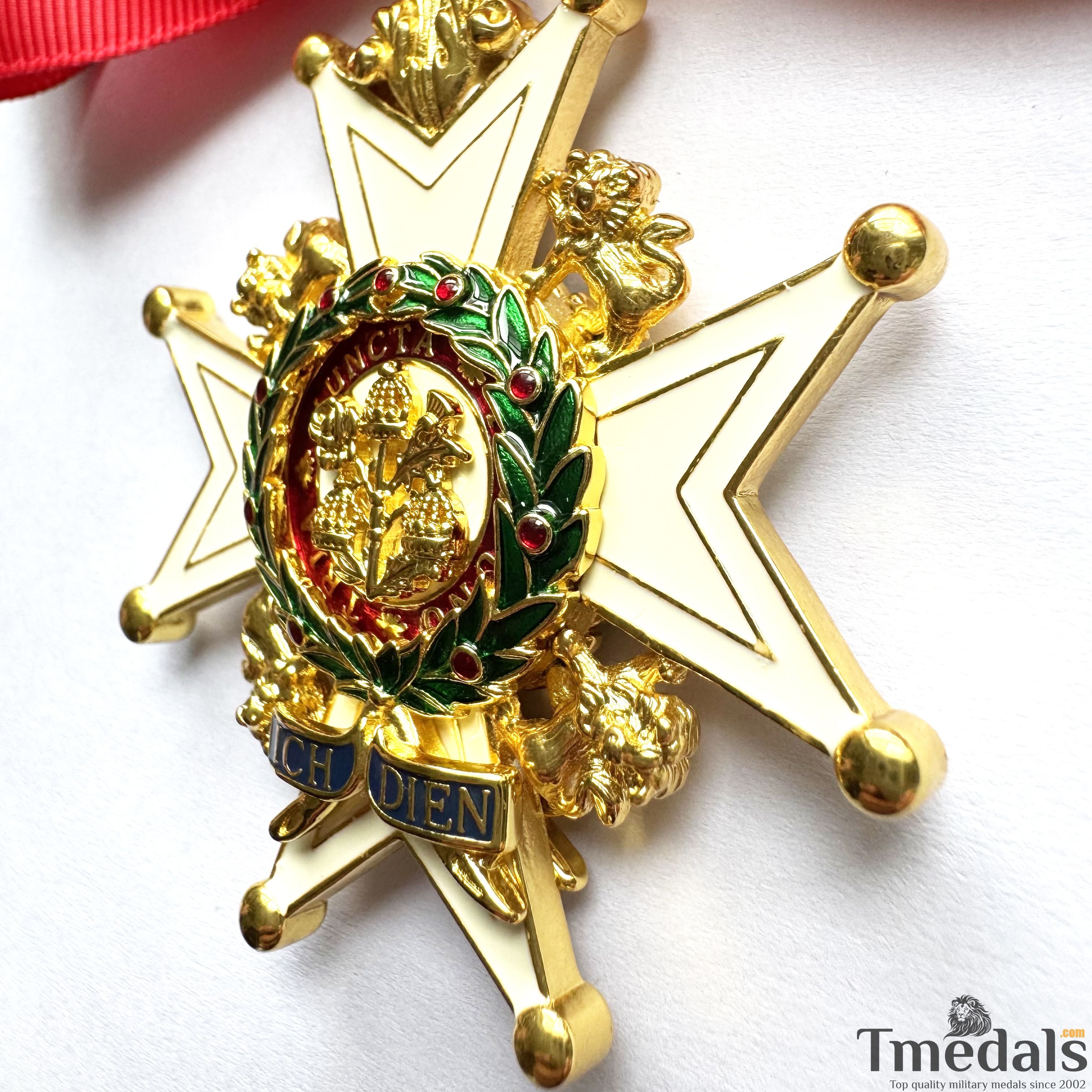 UK Order of the Bath Knight Commander Class Great Britain Medal neck ribbon detail view 5