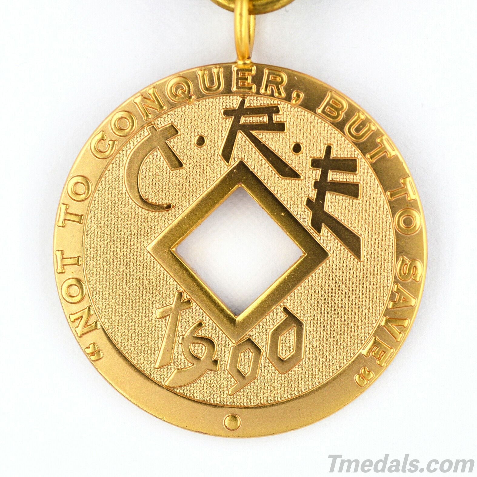 U.S. imperial Order of the Dragon Medal Chinese 1900 C.R.E U.S. detail view 4