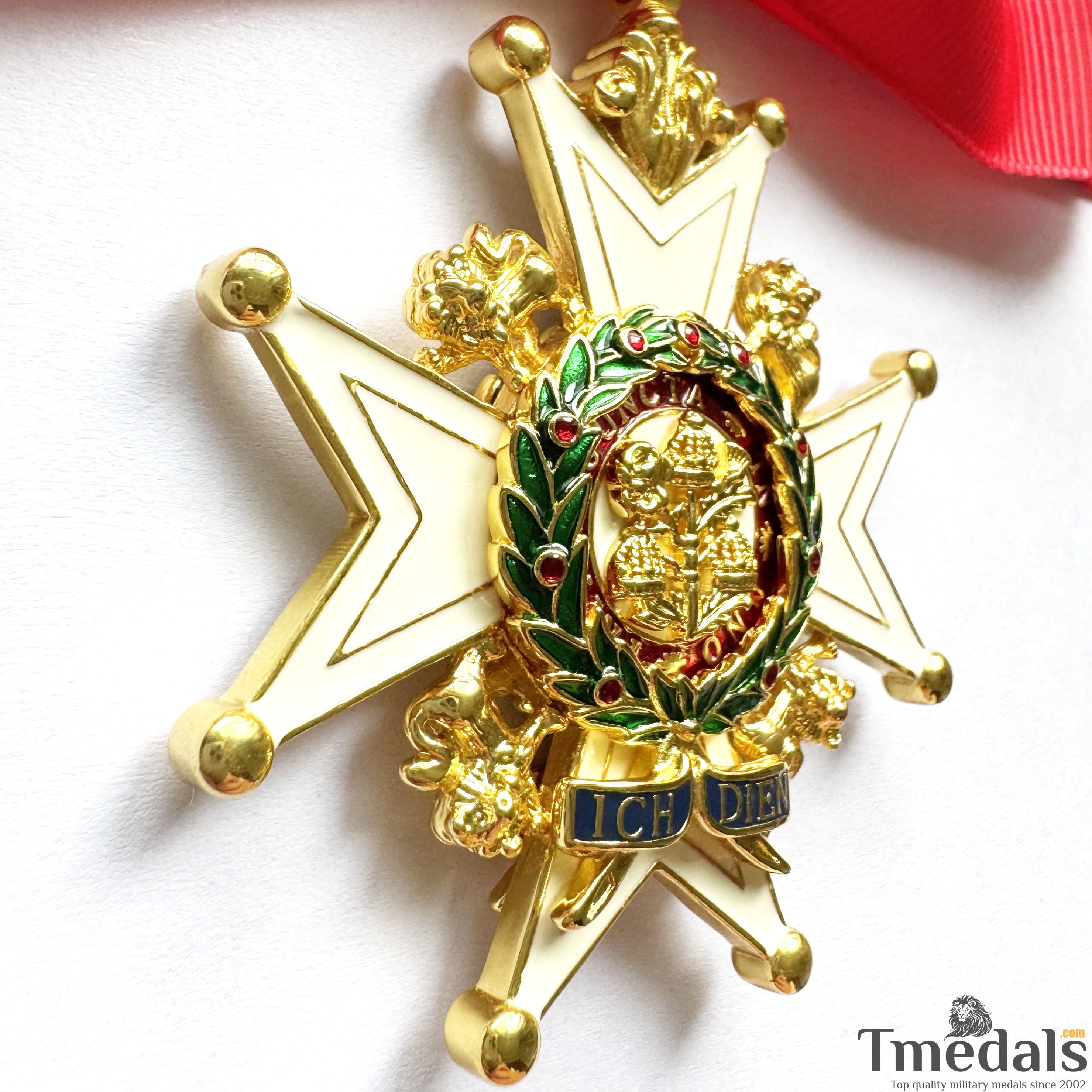 UK Order of the Bath Knight Commander Class Great Britain Medal neck ribbon detail view 6