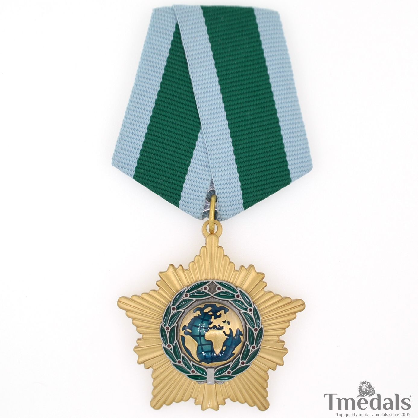 Russia – Order of Friendship Medal Badge – Brass detail view 5