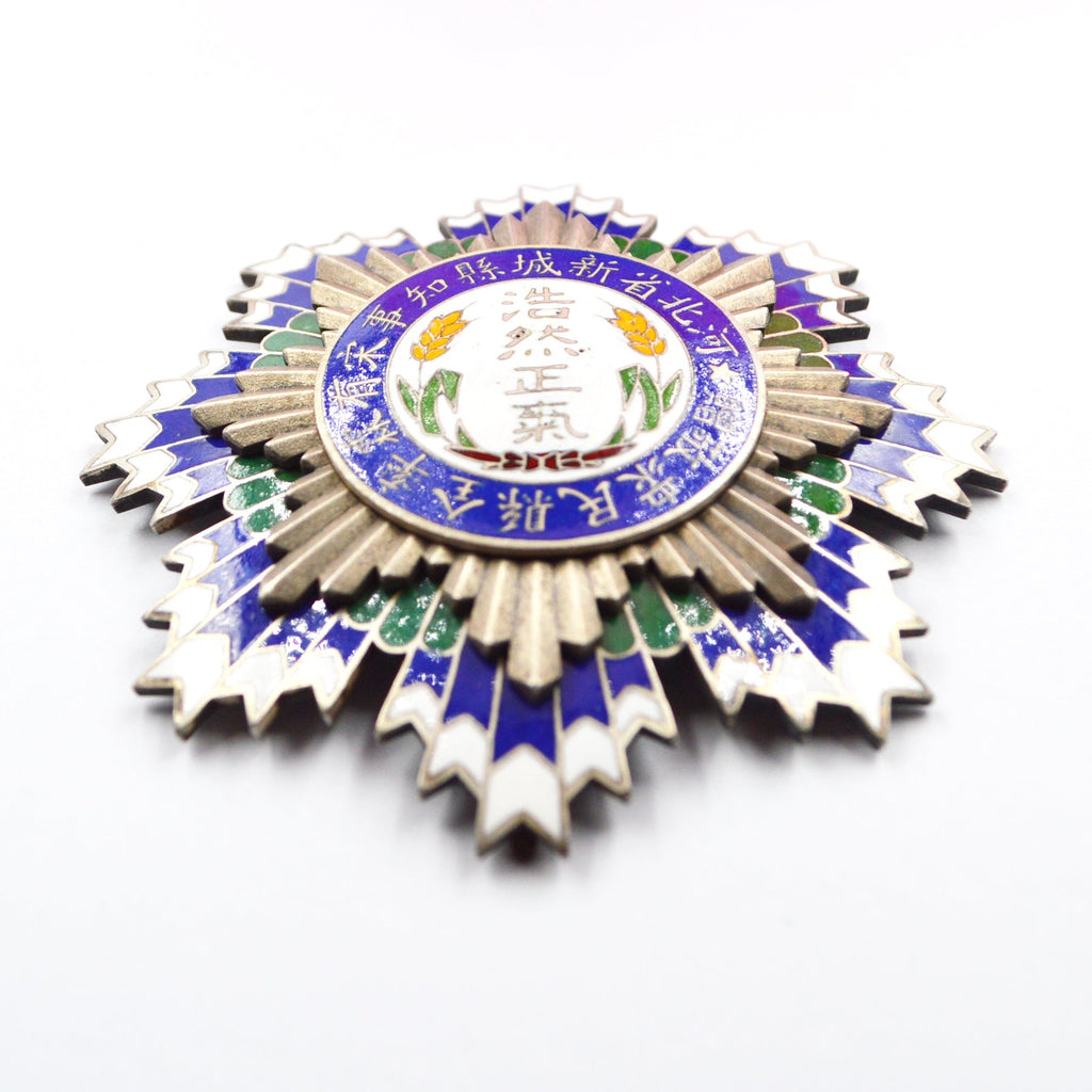 Chinese order China Incident Commemorative Medal ca. 1937 WWII Japanese Japan detail view 6
