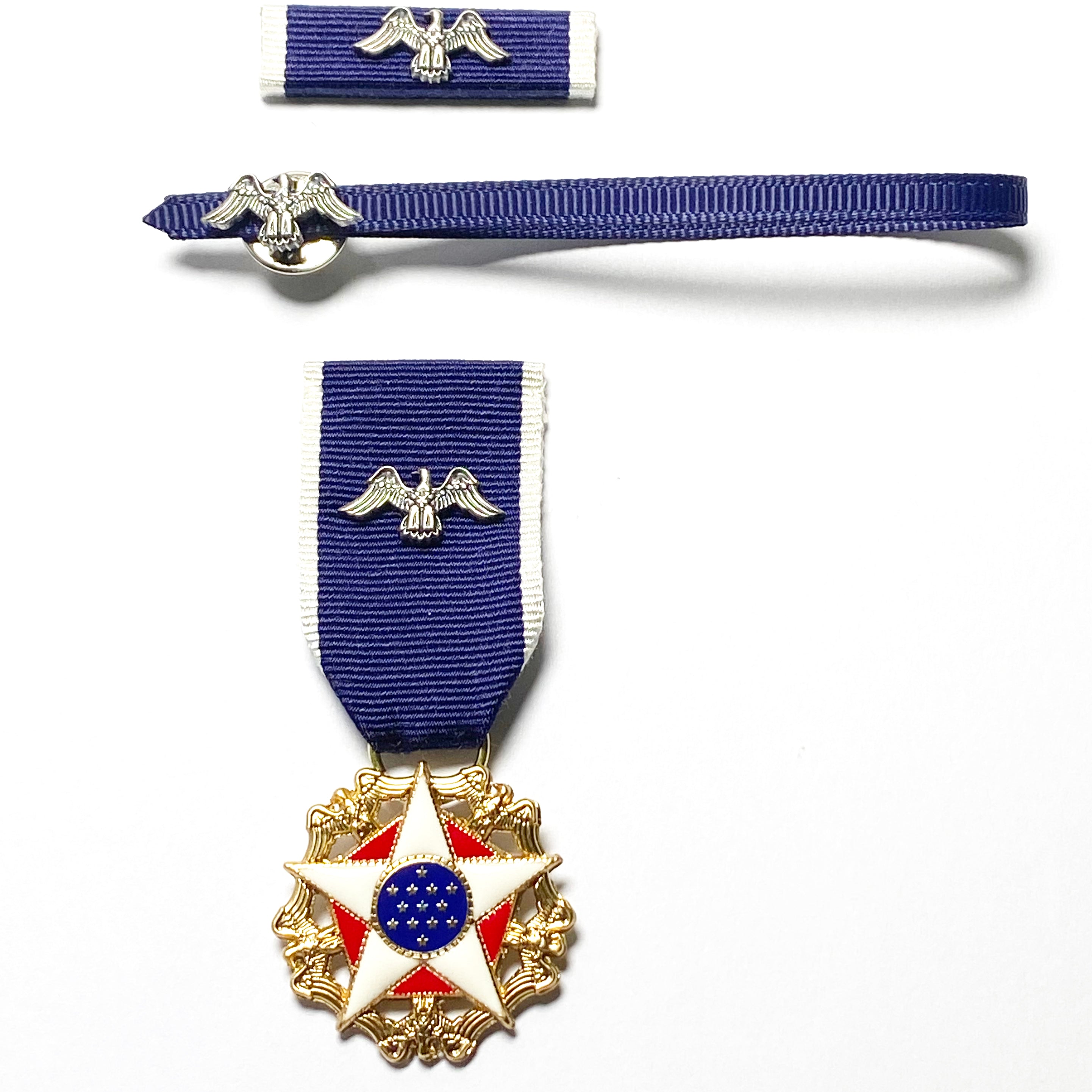 U.S. Presidential Medal of Freedom Mini Medal + Ribbon Bar + Service Ribbon detail view 4