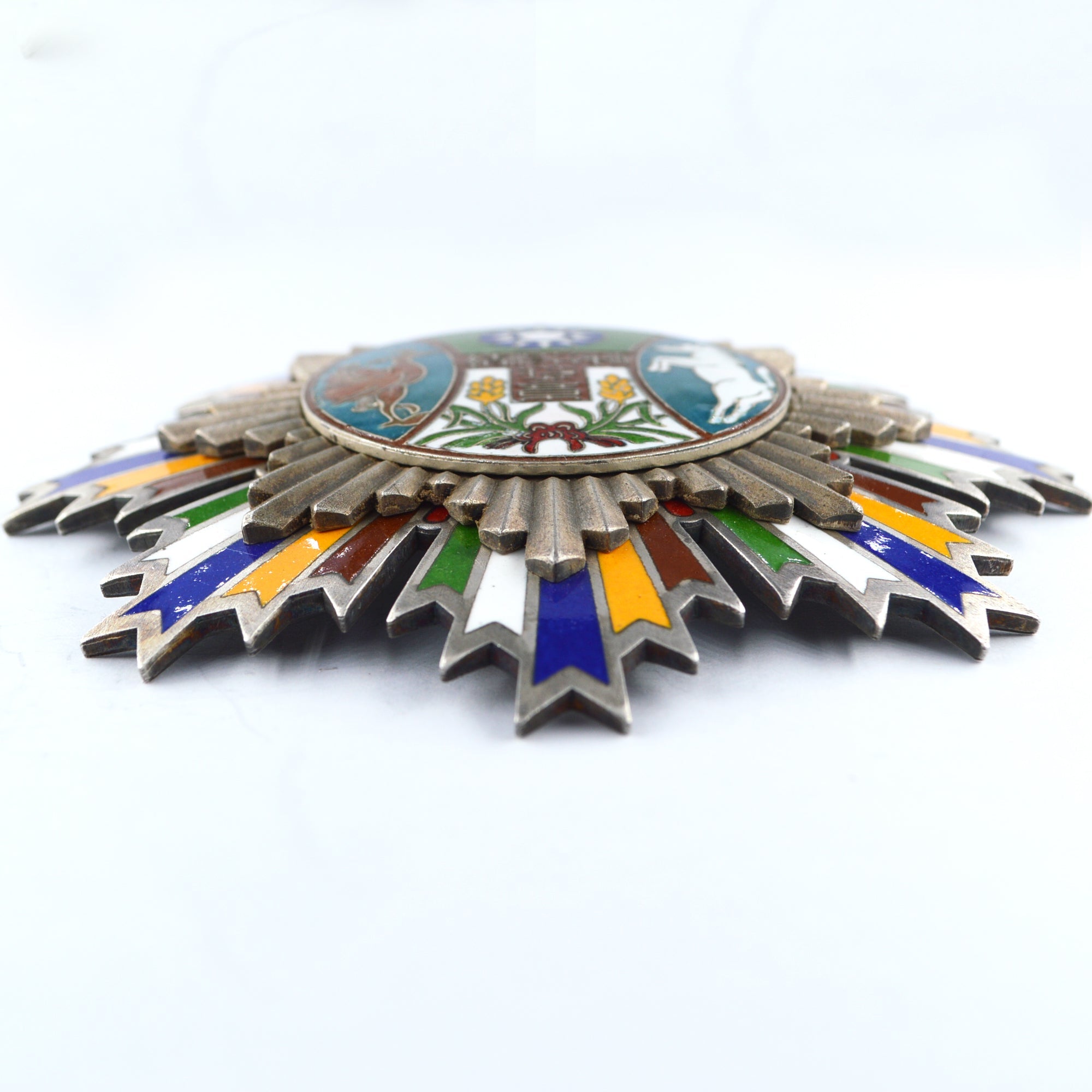 Chinese medal order badge the Republic of China Yunnan Province enamel detail view 3